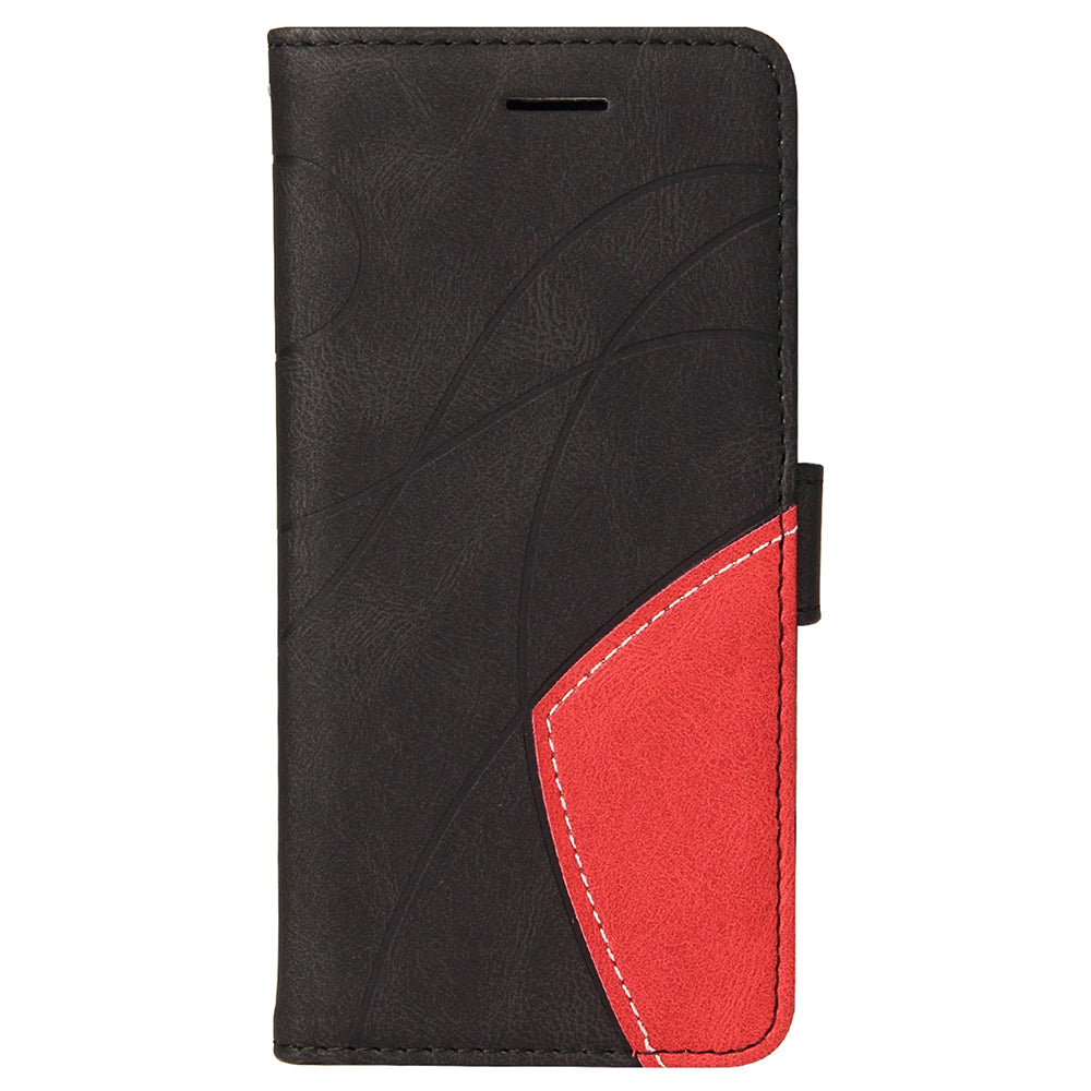 KT Leather Series-1 Wallet Bi-color Splicing Style Leather Phone Cover with Handy Strap for Samsung Galaxy S20 4G/S20 5G - Black