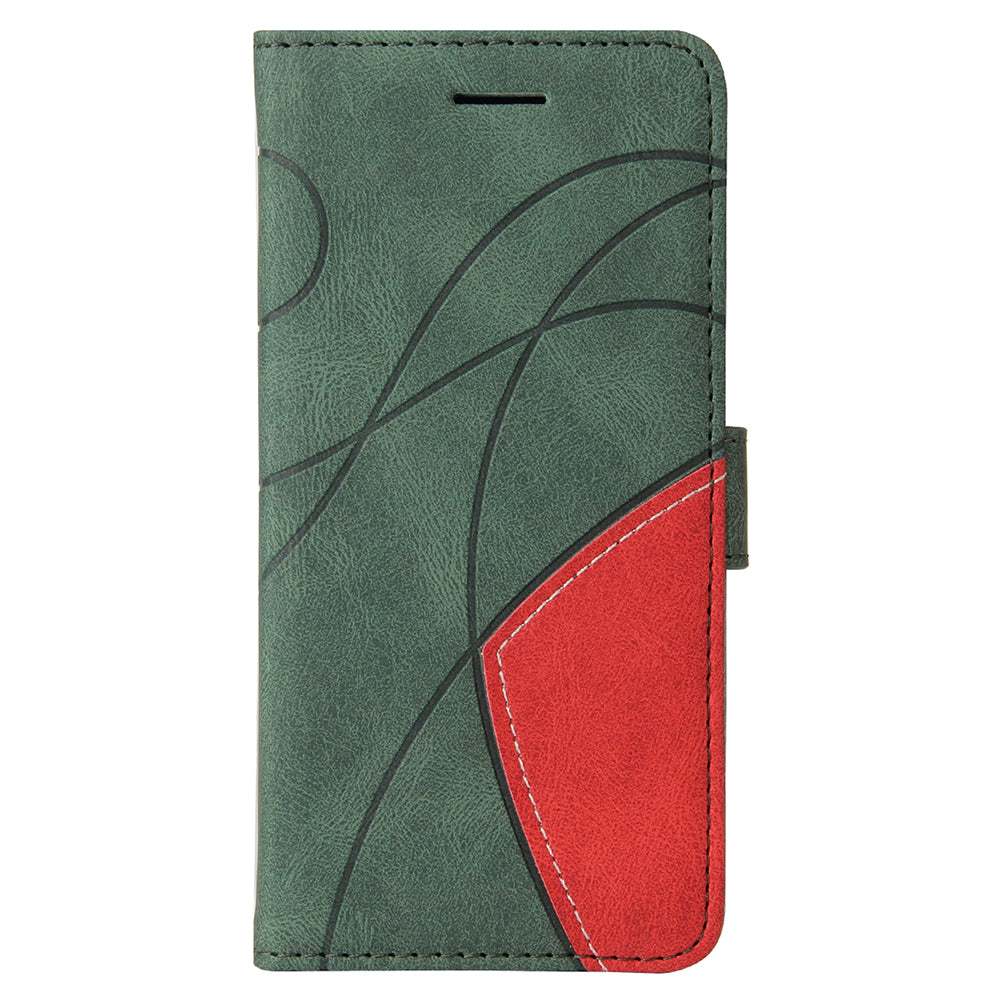 KT Leather Series-1 Wallet Bi-color Splicing Style Leather Phone Cover with Handy Strap for Samsung Galaxy S20 4G/S20 5G - Green