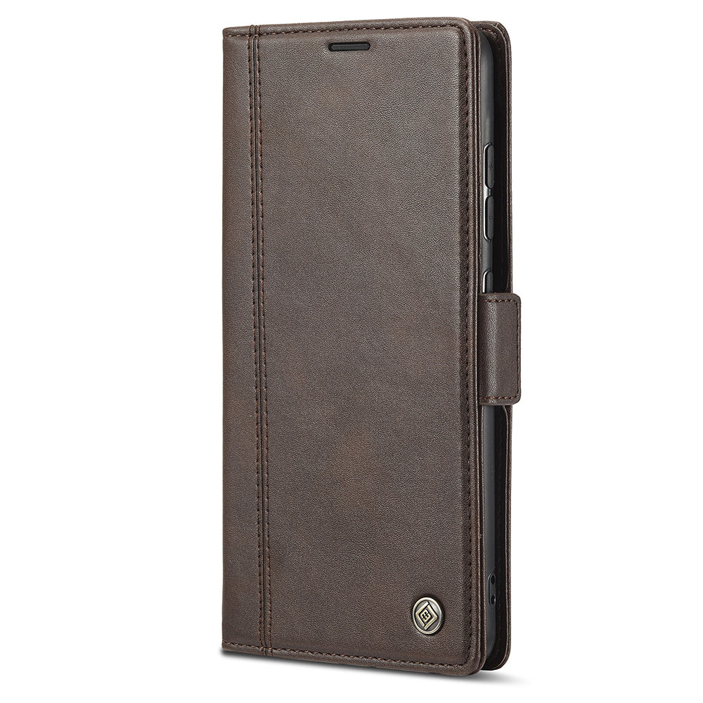 LC.IMEEKE Stand PU Leather Flip Wallet Card Holders Protective Phone Cover for Samsung Galaxy S20 4G/S20 5G - Brown