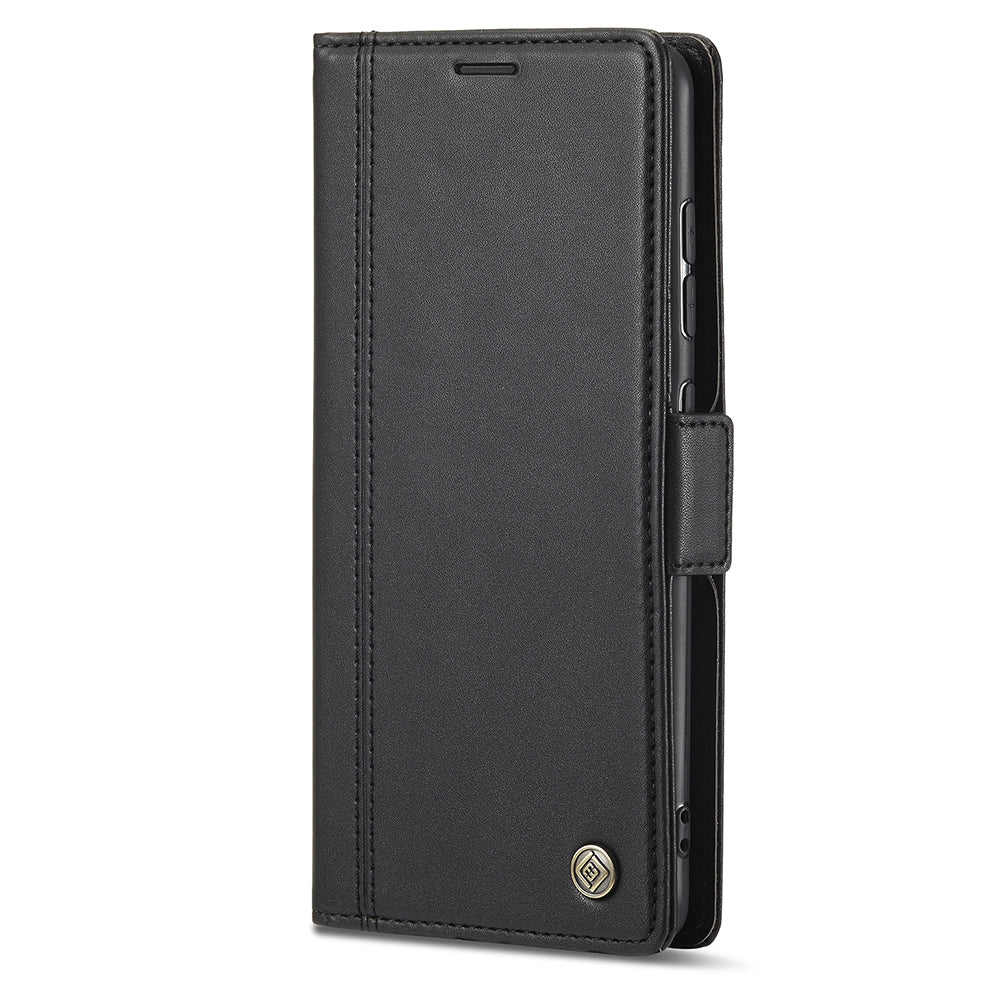 LC.IMEEKE Stand Feature PU Leather Wallet Case Flip Folio Cover with Card Slots and Magnetic Buckle for Samsung Galaxy S20 Plus - Black