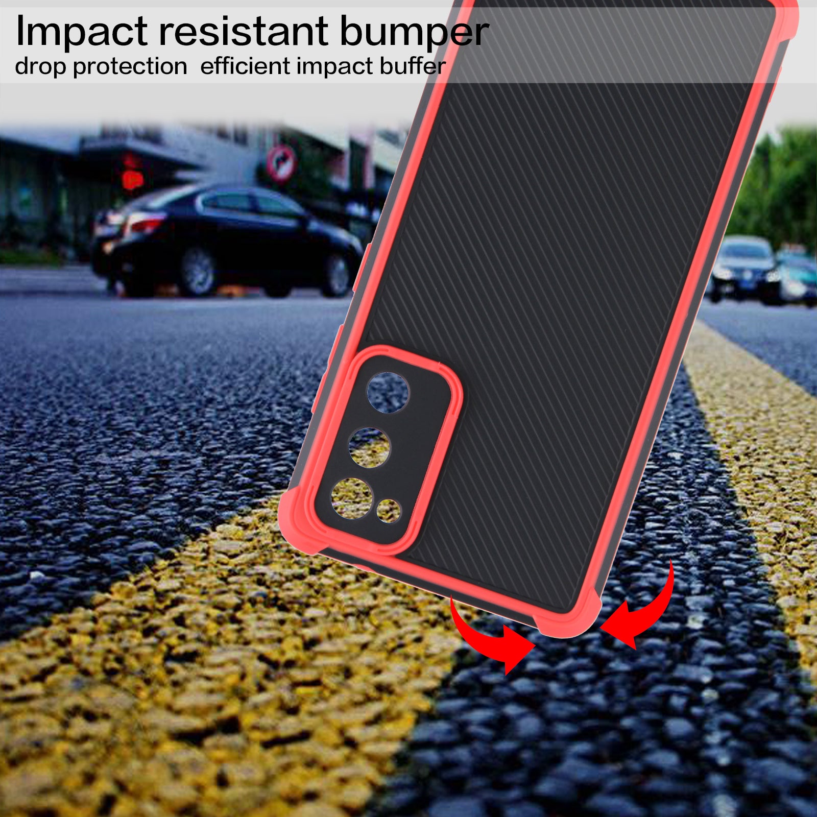 All-Inclusive Drop-Proof Dual-Color PVC + TPU Hybrid Phone Cover Case for Samsung Galaxy S20 FE 2022/S20 FE 4G/S20 FE 5G/S20 Lite - Red