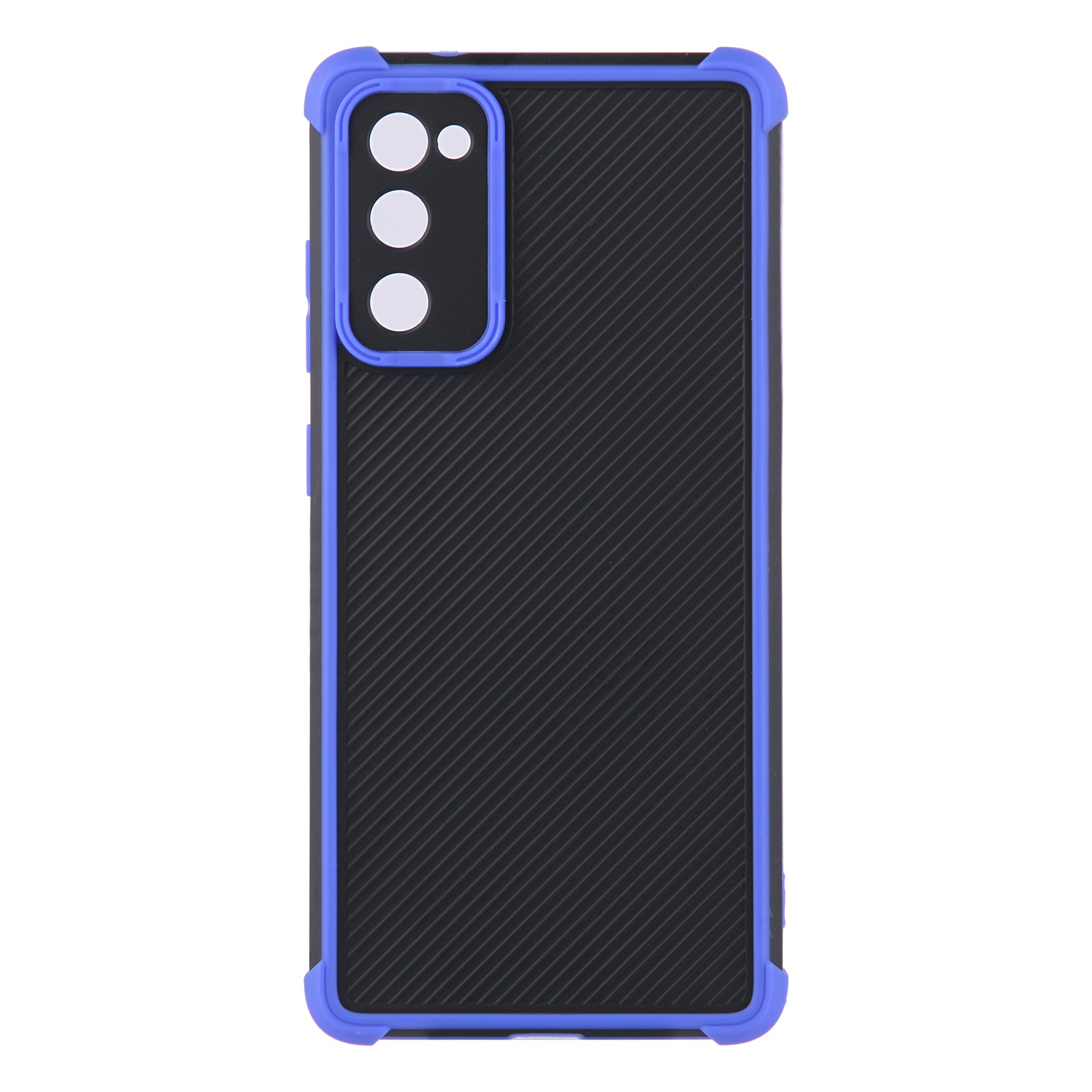 All-Inclusive Drop-Proof Dual-Color PVC + TPU Hybrid Phone Cover Case for Samsung Galaxy S20 FE 2022/S20 FE 4G/S20 FE 5G/S20 Lite - Blue