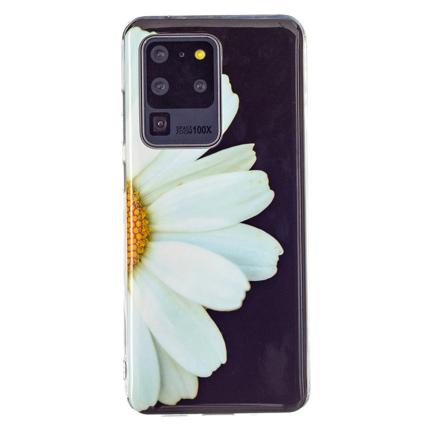 Noctilucent IMD TPU Mobile Phone Protective Case Cover for Samsung Galaxy S20 Ultra 4G/5G - Daisy Flower