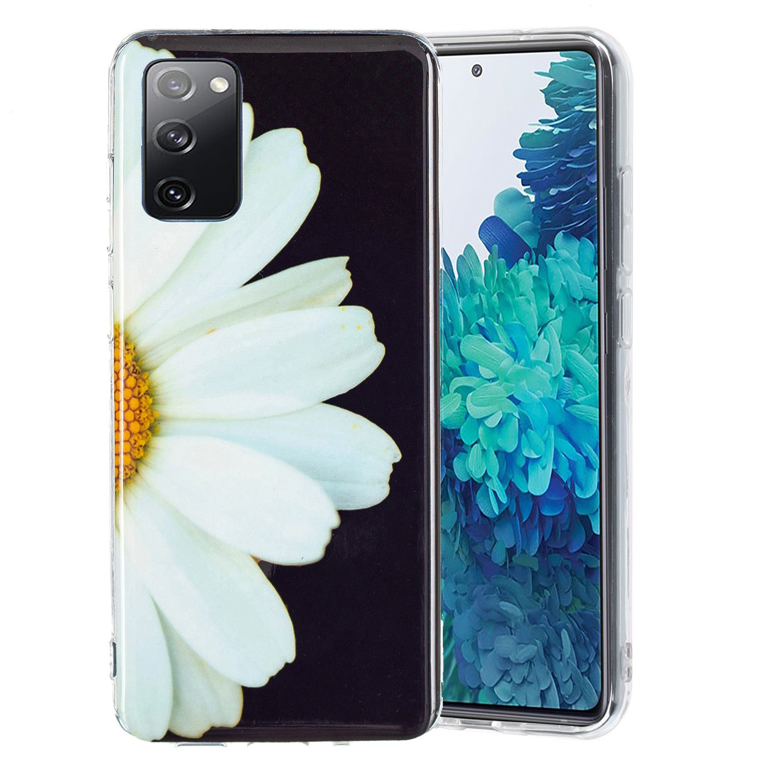 Luminous IMD TPU Phone Case Back Cover Shell for Samsung Galaxy S20 FE 2022/S20 FE 4G/S20 FE 5G/S20 Lite - Daisy Flower