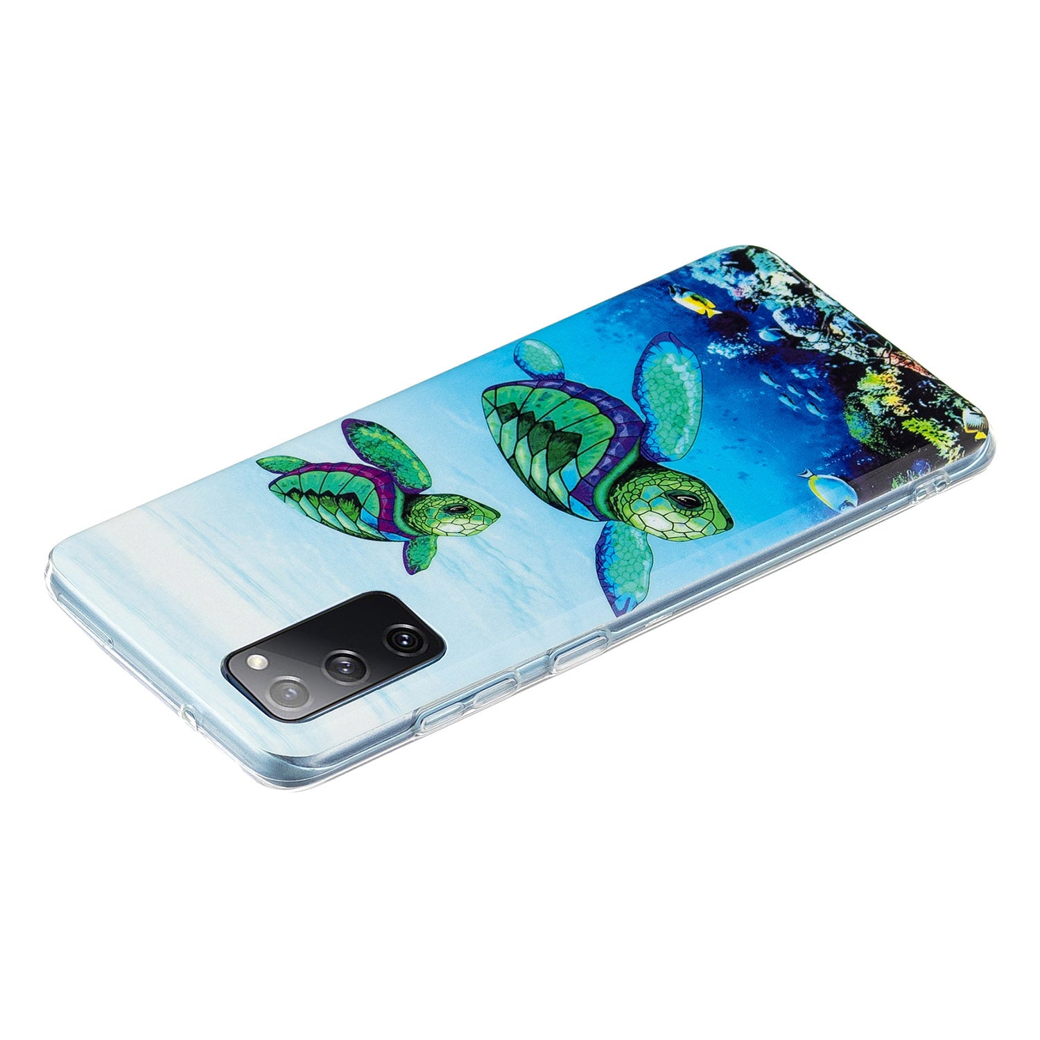 Luminous IMD TPU Phone Case Back Cover Shell for Samsung Galaxy S20 FE 2022/S20 FE 4G/S20 FE 5G/S20 Lite - Sea Turtle