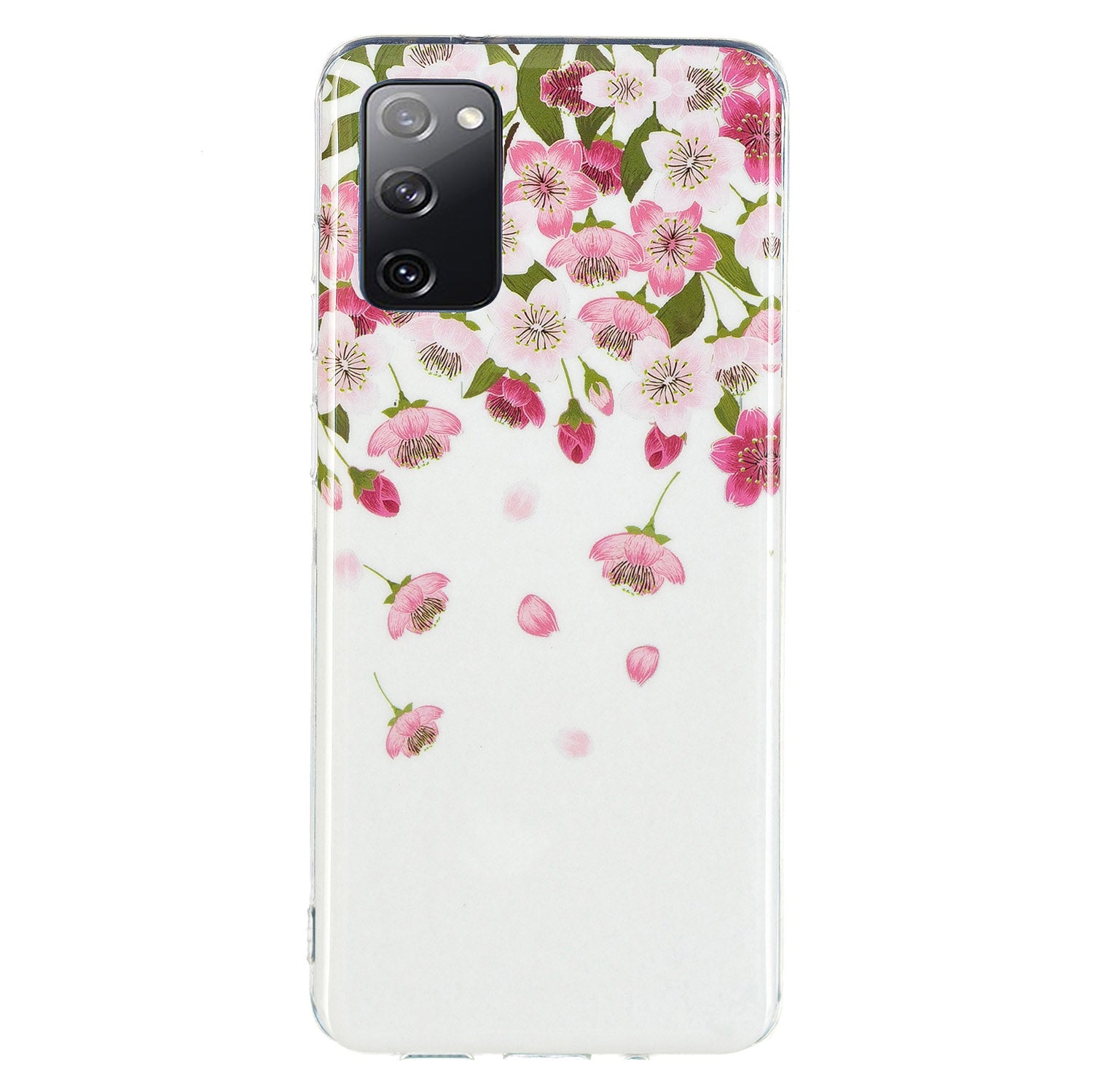 Luminous IMD TPU Phone Case Back Cover Shell for Samsung Galaxy S20 FE 2022/S20 FE 4G/S20 FE 5G/S20 Lite - Cherry Blossoms