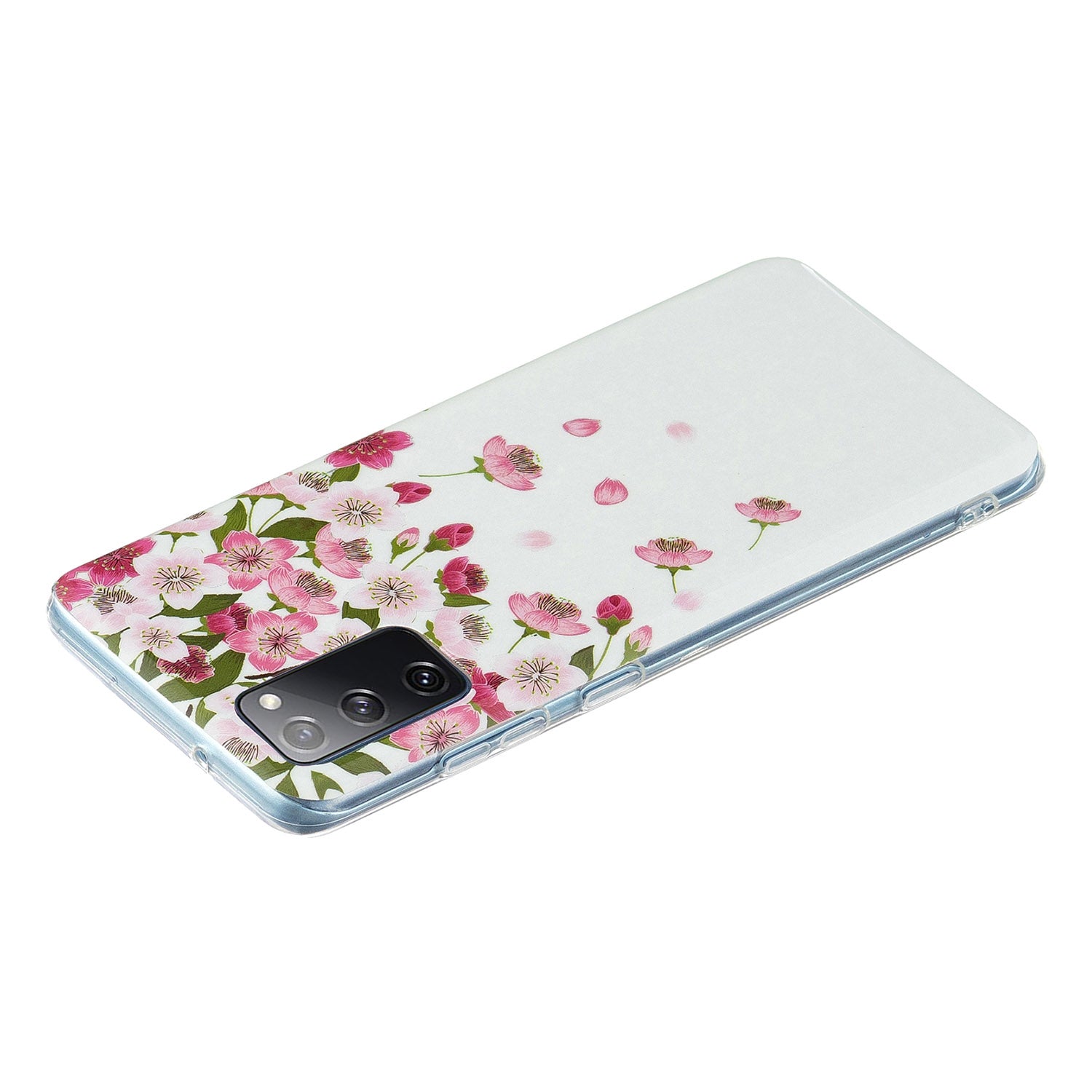 Luminous IMD TPU Phone Case Back Cover Shell for Samsung Galaxy S20 FE 2022/S20 FE 4G/S20 FE 5G/S20 Lite - Cherry Blossoms