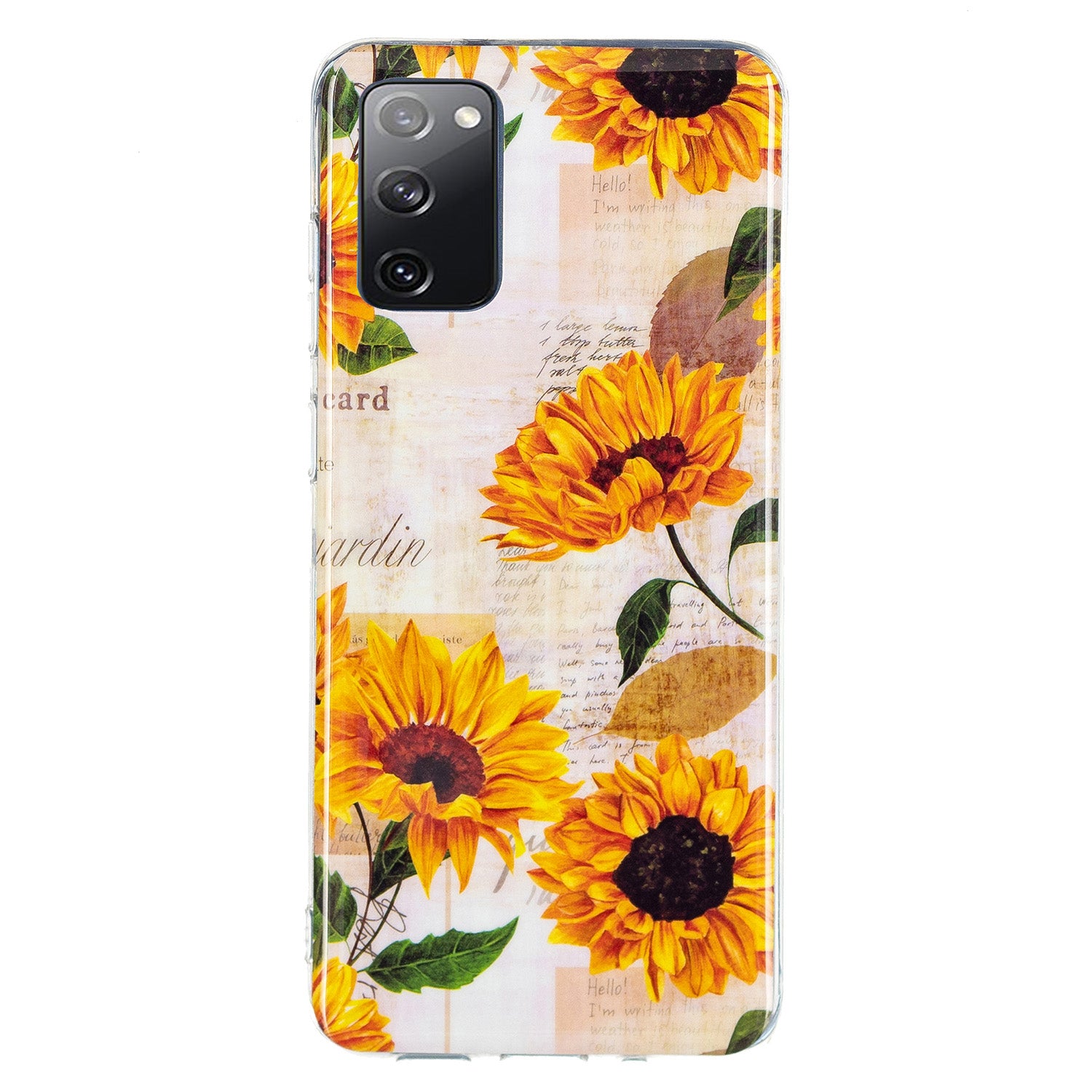 Luminous IMD TPU Phone Case Back Cover Shell for Samsung Galaxy S20 FE 2022/S20 FE 4G/S20 FE 5G/S20 Lite - Sun Flower