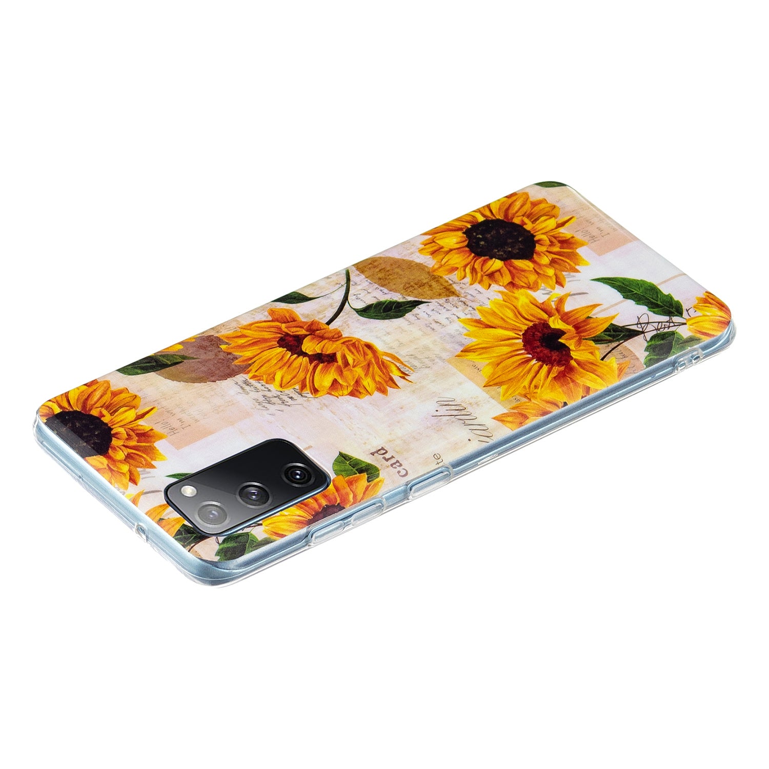 Luminous IMD TPU Phone Case Back Cover Shell for Samsung Galaxy S20 FE 2022/S20 FE 4G/S20 FE 5G/S20 Lite - Sun Flower