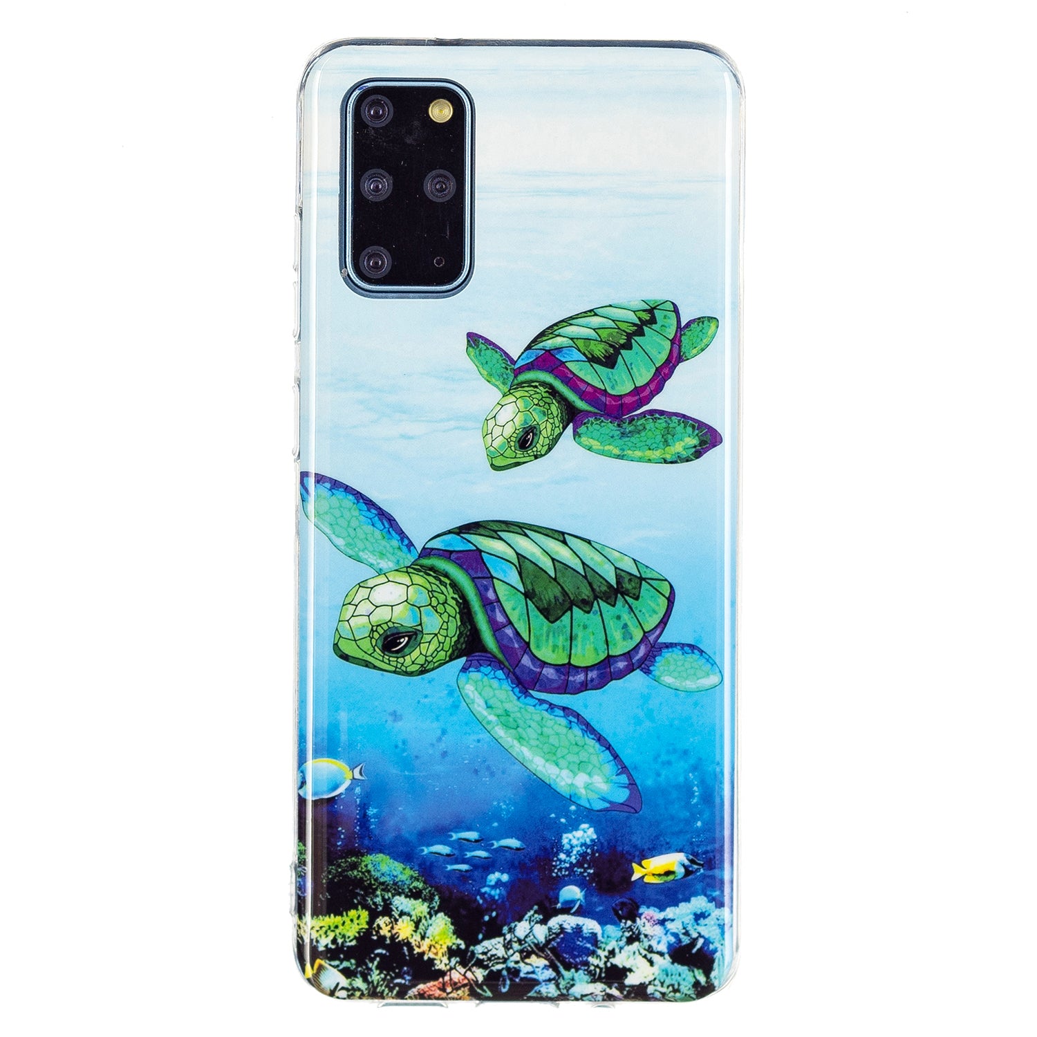 Noctilucent Lightweight Slim Stylish Soft TPU Glow in The Dark Cover Shockproof Cell Phone Case for Samsung Galaxy S20 Plus 4G/5G - Turtle