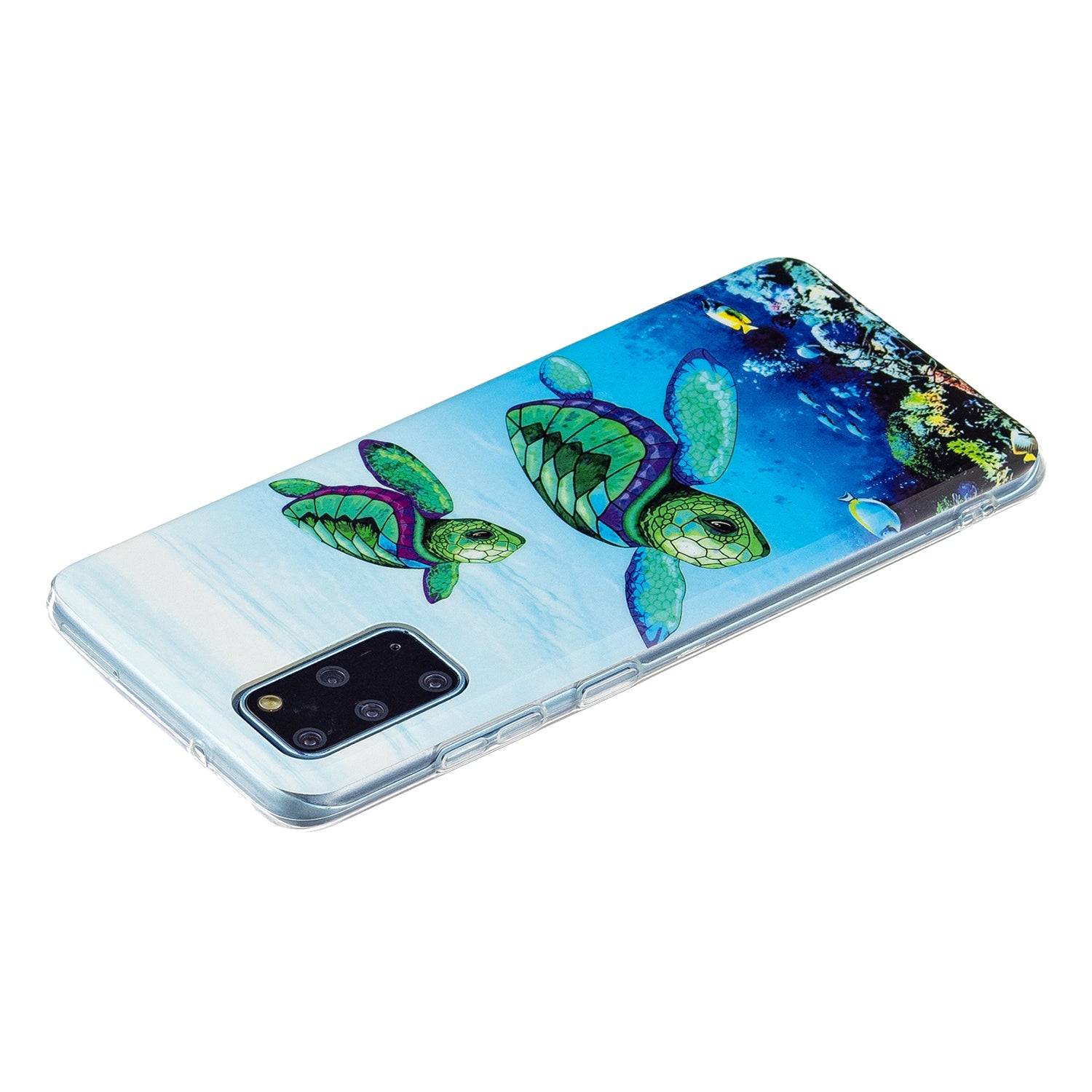 Noctilucent Lightweight Slim Stylish Soft TPU Glow in The Dark Cover Shockproof Cell Phone Case for Samsung Galaxy S20 Plus 4G/5G - Turtle