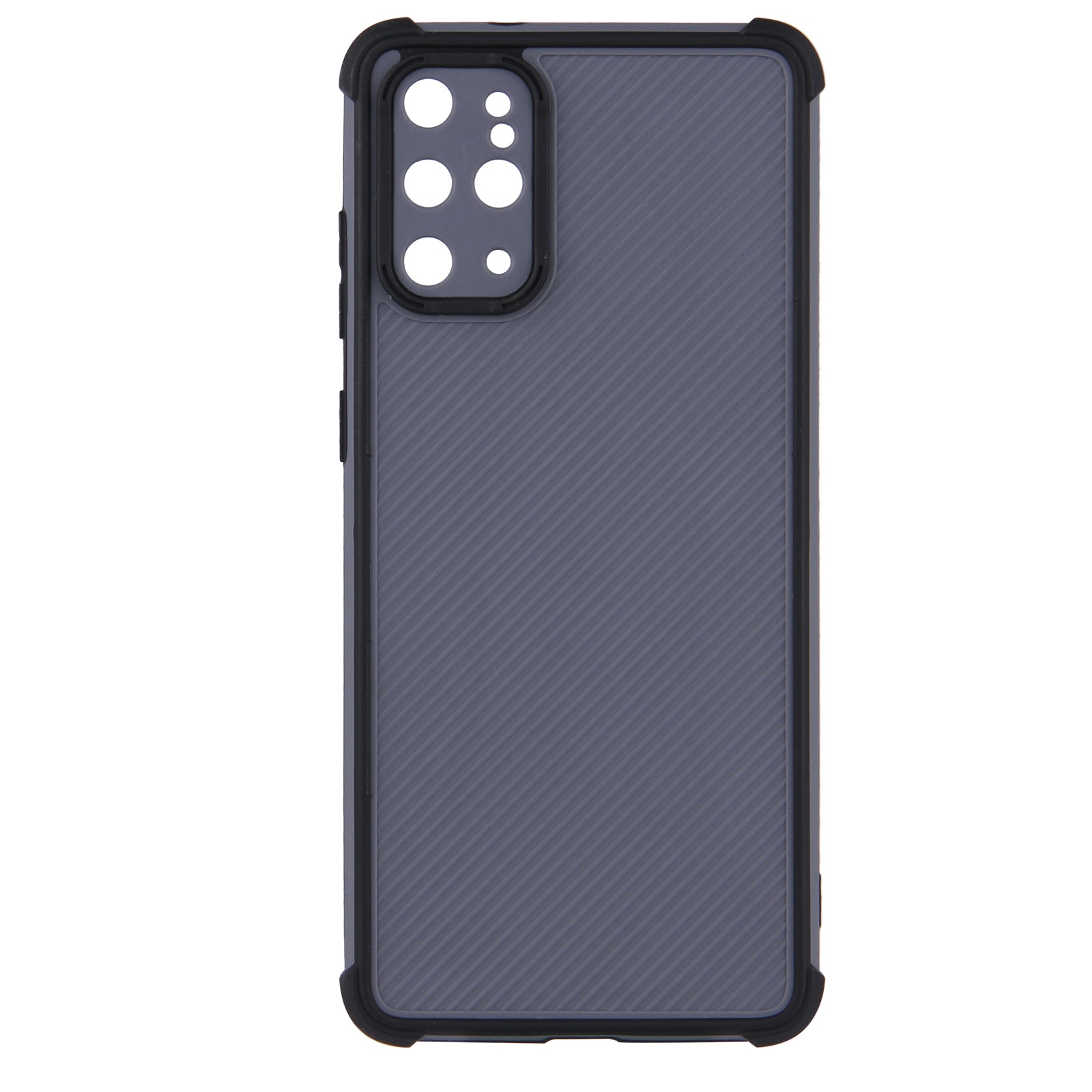 Contrast Color Slim PVC + TPU Shockproof Hybrid Rugged Drop Protective Cover for Samsung Galaxy S20 Plus / S20 Plus 5G - Black