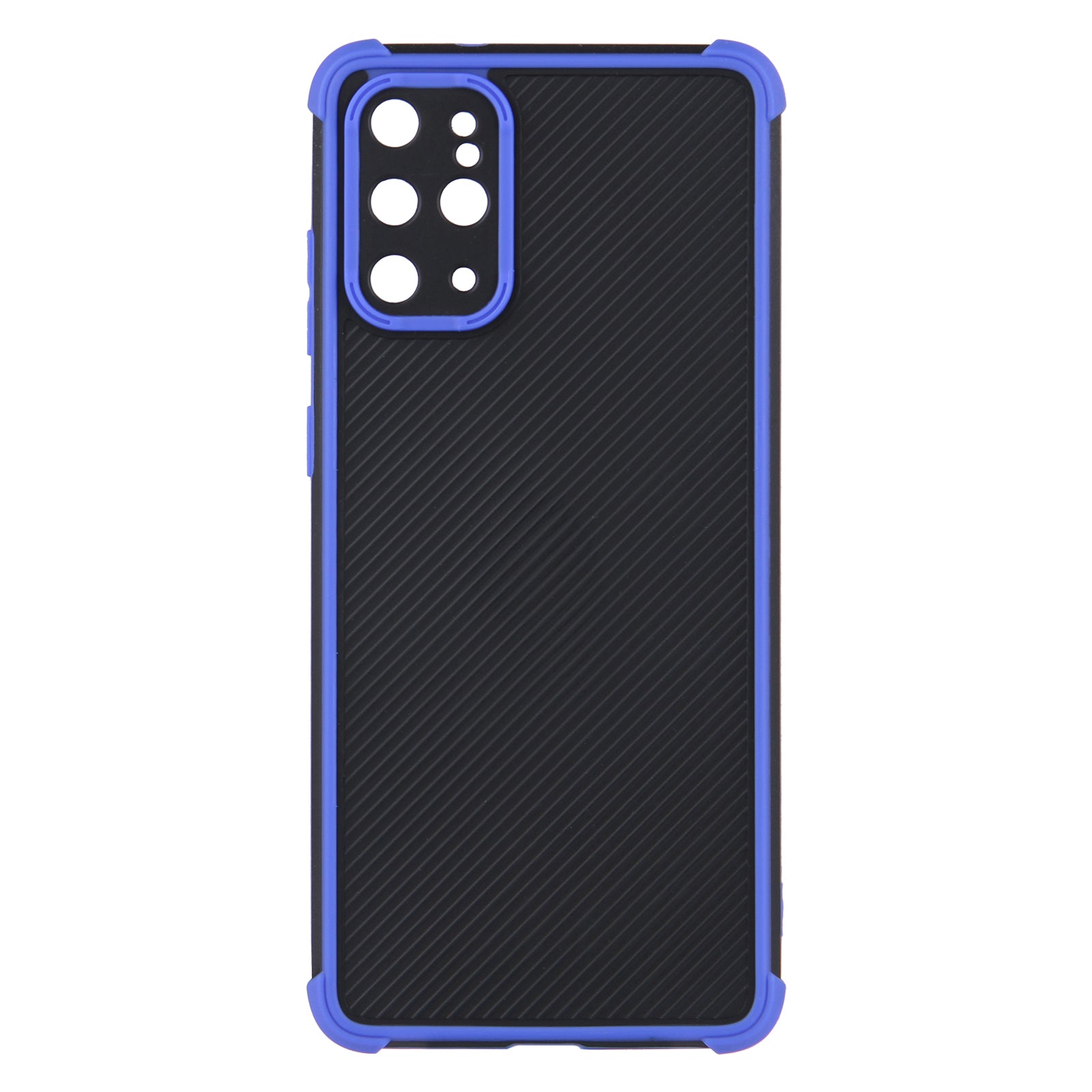 Contrast Color Slim PVC + TPU Shockproof Hybrid Rugged Drop Protective Cover for Samsung Galaxy S20 Plus / S20 Plus 5G - Blue