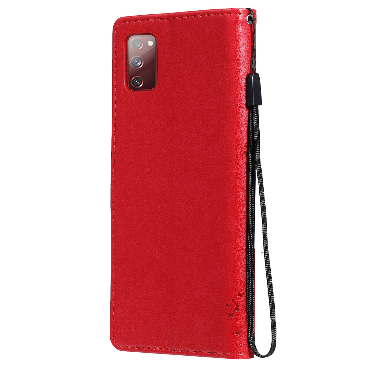 Wallet Stand Design Full Protection KT Imprinting Flower Series-3 Cat and Tree Imprinting Leather Cover + TPU Inner Phone Case for Samsung Galaxy S20 FE 2022/S20 FE 4G/S20 FE 5G/S20 Lite - Red