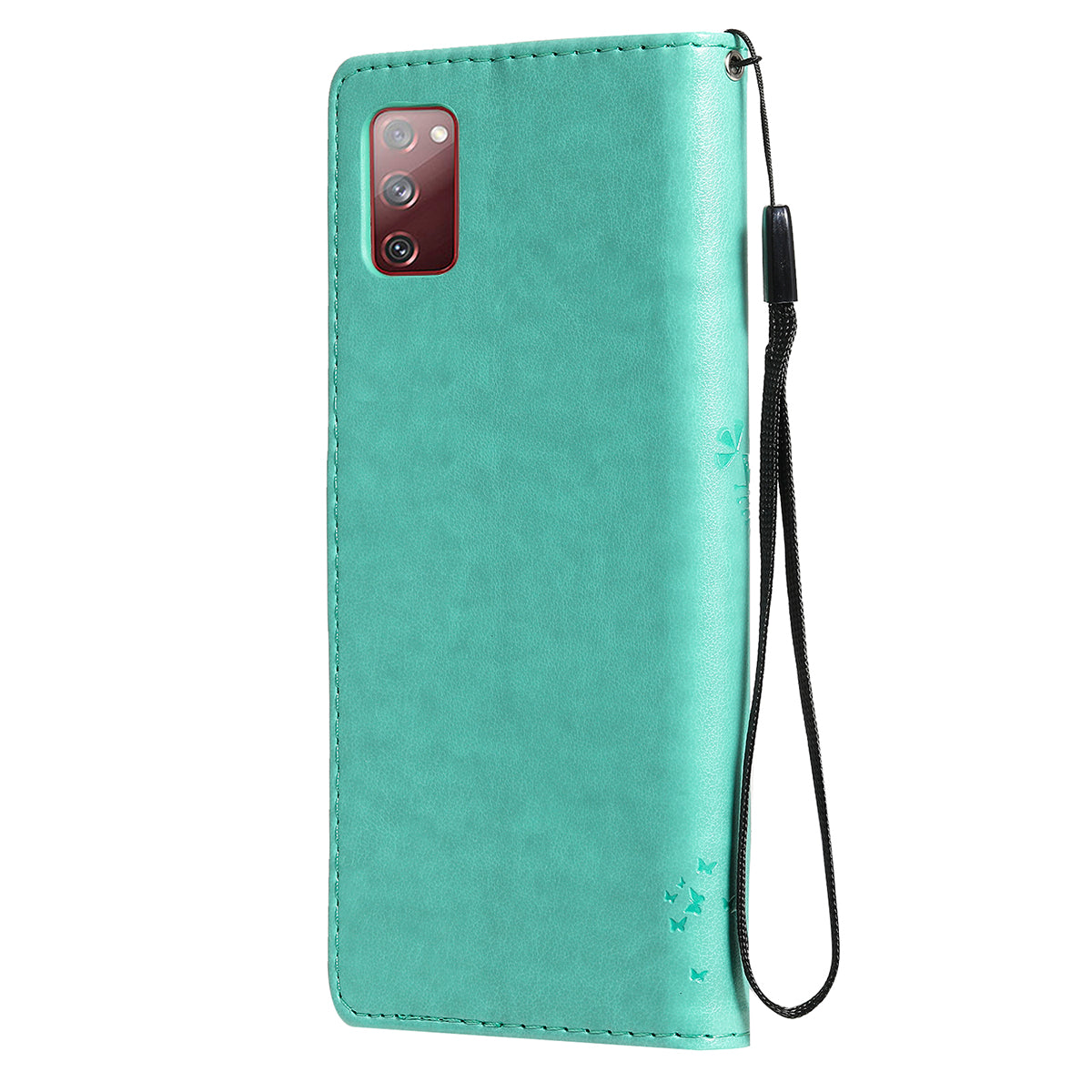 Wallet Stand Design Full Protection KT Imprinting Flower Series-3 Cat and Tree Imprinting Leather Cover + TPU Inner Phone Case for Samsung Galaxy S20 FE 2022/S20 FE 4G/S20 FE 5G/S20 Lite - Green