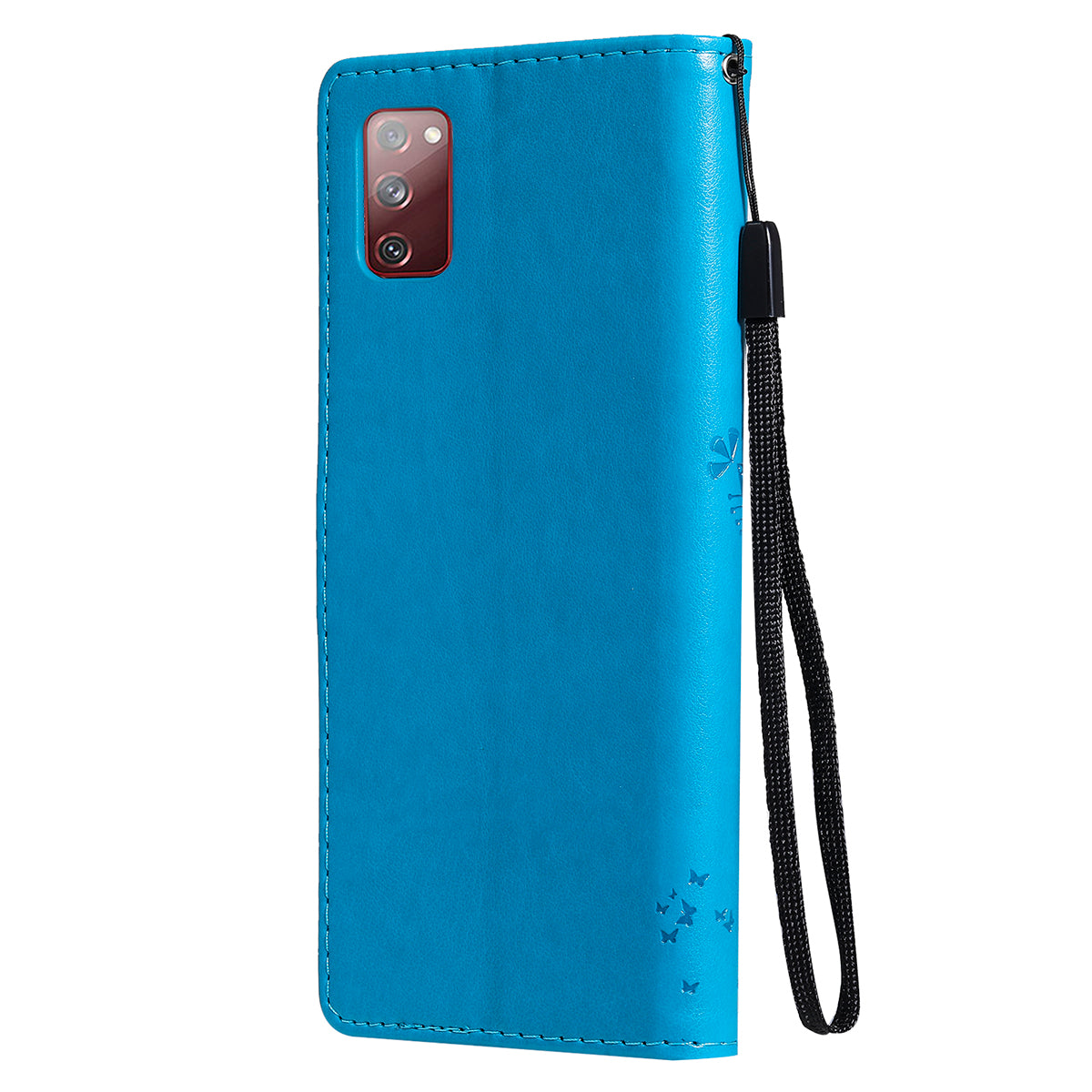 Wallet Stand Design Full Protection KT Imprinting Flower Series-3 Cat and Tree Imprinting Leather Cover + TPU Inner Phone Case for Samsung Galaxy S20 FE 2022/S20 FE 4G/S20 FE 5G/S20 Lite - Blue