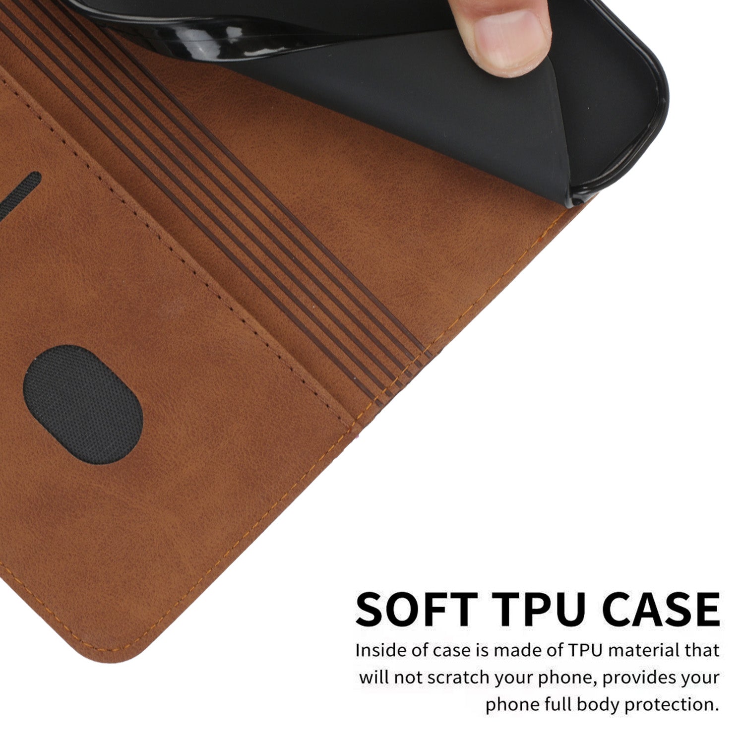 Skin-touch Feel Geometric Pattern Magnetic Absorption Leather Case Stand Wallet Shell for Samsung Galaxy S20 Ultra - Brown