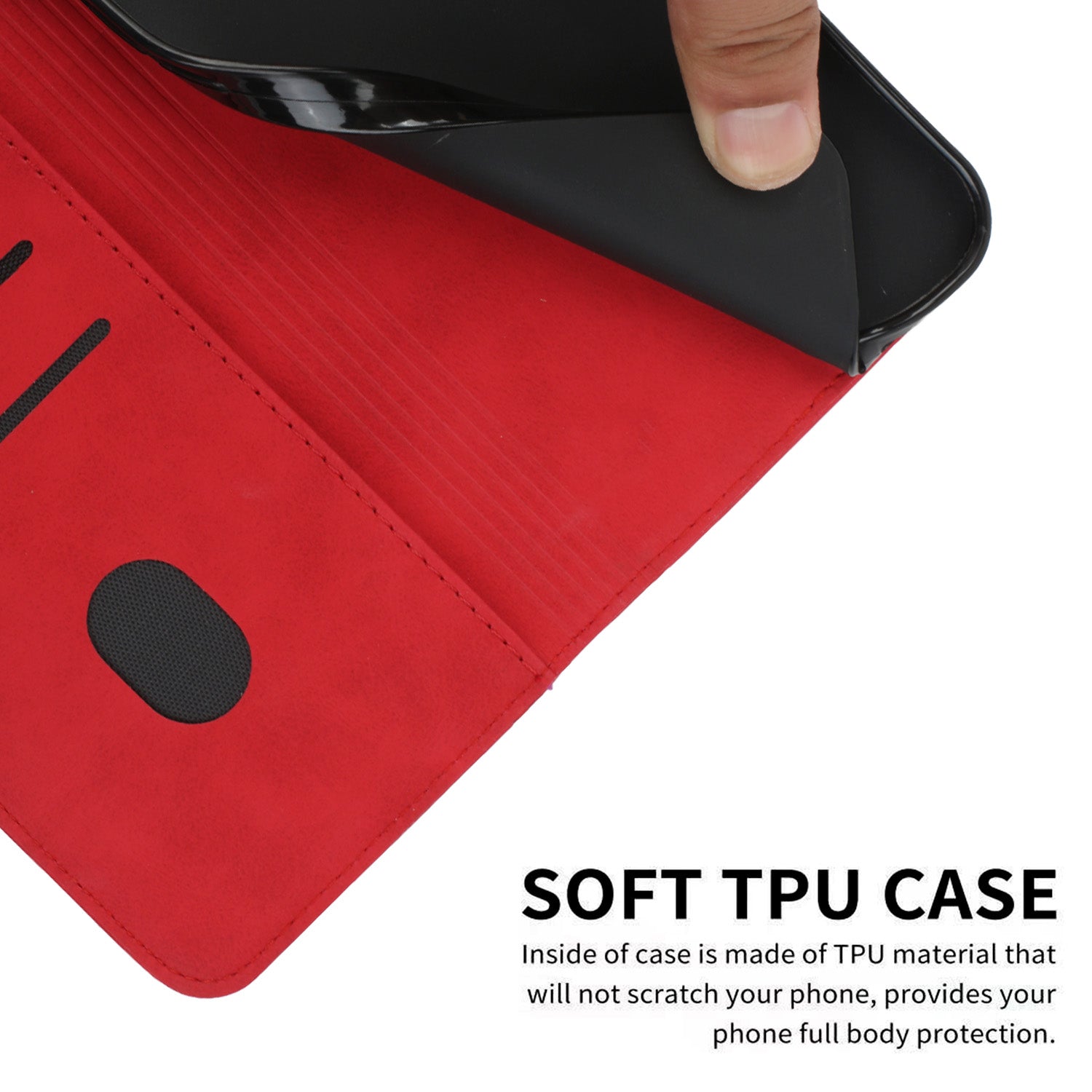 Skin-touch Feel Geometric Pattern Magnetic Absorption Leather Case Stand Wallet Shell for Samsung Galaxy S20 Ultra - Red