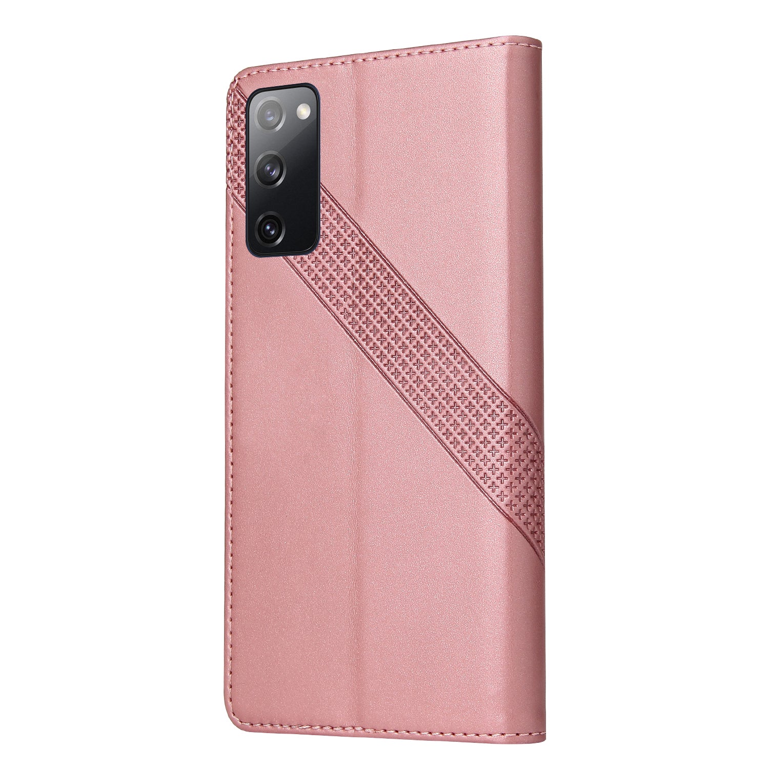 GQ.UTROBE 009 Series Multi-function Card Slot Phone Cover Leather Wallet Phone Case with Stand for Samsung Galaxy S20 FE 2022/S20 FE 4G/S20 FE 5G/S20 Lite - Rose Gold