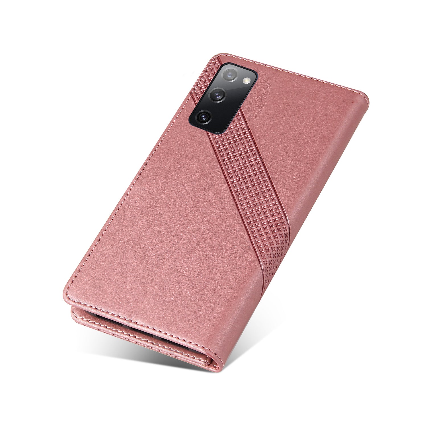 GQ.UTROBE 009 Series Multi-function Card Slot Phone Cover Leather Wallet Phone Case with Stand for Samsung Galaxy S20 FE 2022/S20 FE 4G/S20 FE 5G/S20 Lite - Rose Gold