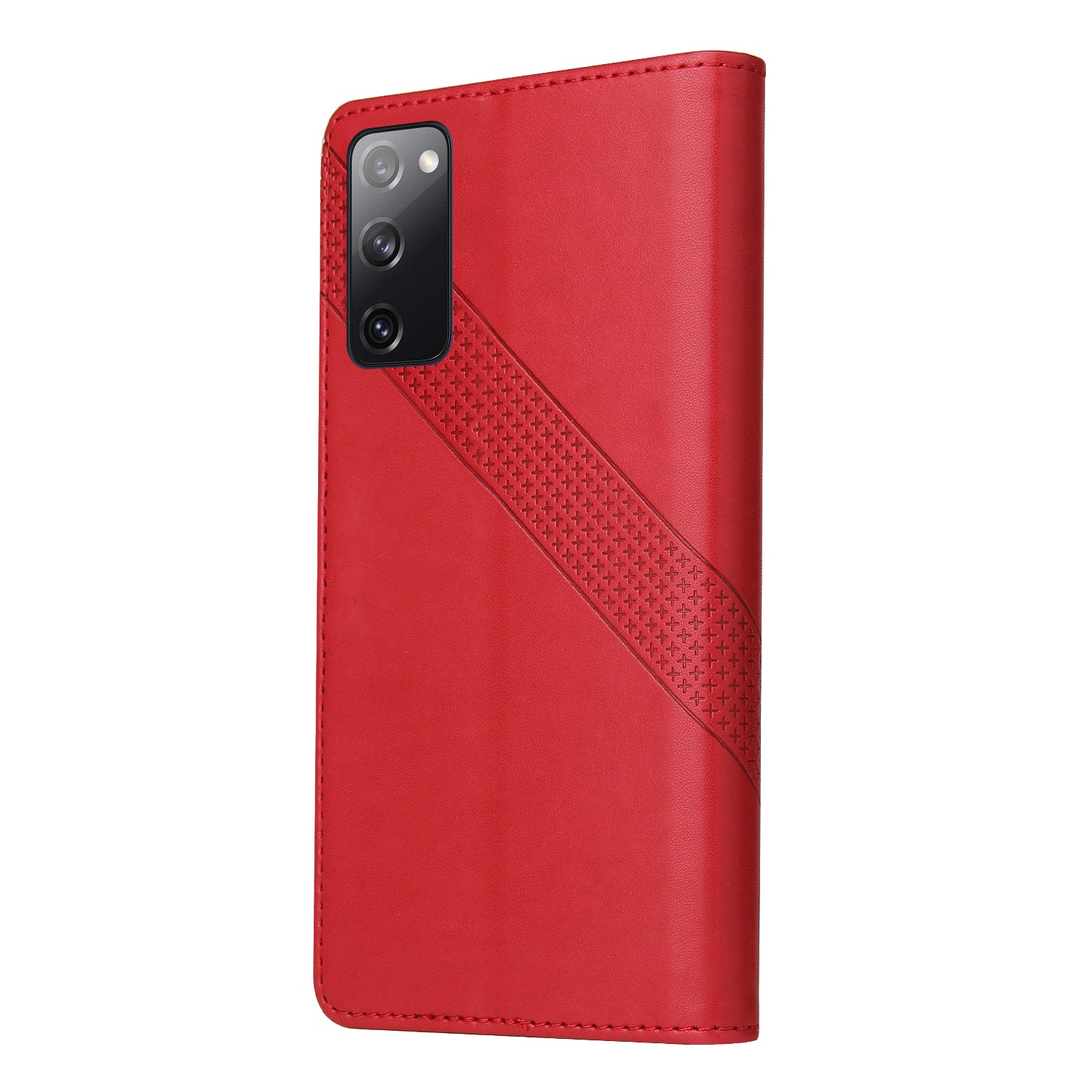 GQ.UTROBE 009 Series Multi-function Card Slot Phone Cover Leather Wallet Phone Case with Stand for Samsung Galaxy S20 FE 2022/S20 FE 4G/S20 FE 5G/S20 Lite - Red