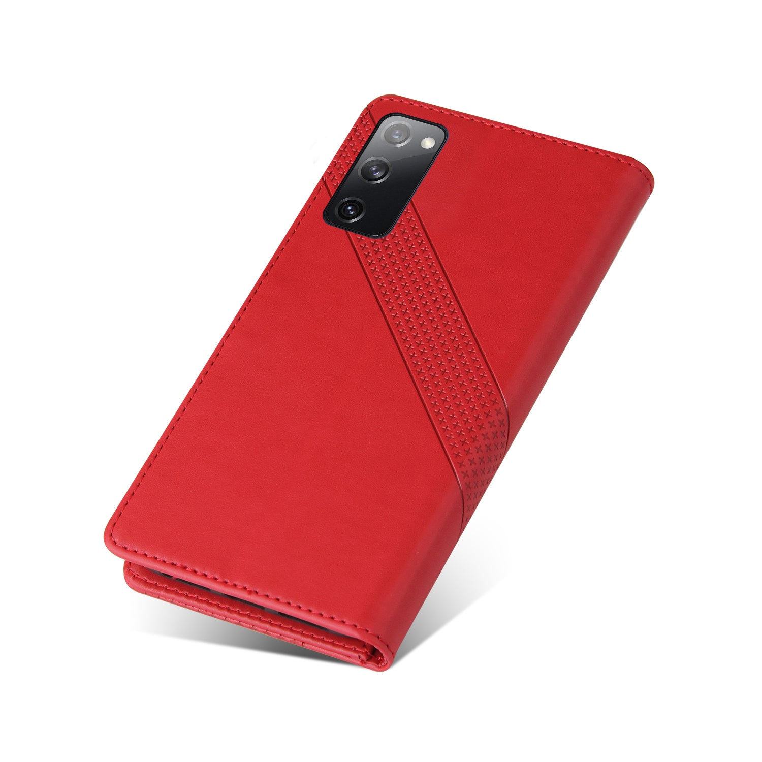 GQ.UTROBE 009 Series Multi-function Card Slot Phone Cover Leather Wallet Phone Case with Stand for Samsung Galaxy S20 FE 2022/S20 FE 4G/S20 FE 5G/S20 Lite - Red