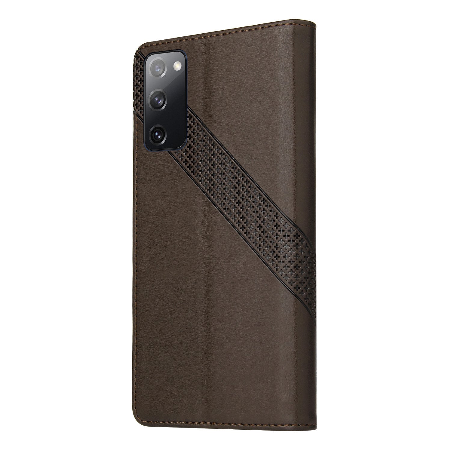 GQ.UTROBE 009 Series Multi-function Card Slot Phone Cover Leather Wallet Phone Case with Stand for Samsung Galaxy S20 FE 2022/S20 FE 4G/S20 FE 5G/S20 Lite - Brown