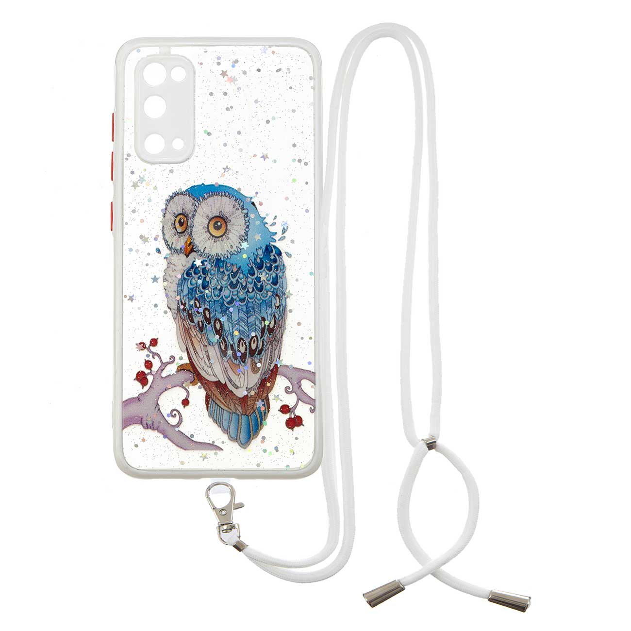 Anti-drop Pattern Printing PC + TPU Hybrid Case Clear Back Protective Cover for Samsung Galaxy S20 4G/S20 5G - Owl