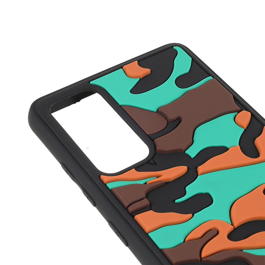 Stylish Rugged Camouflage Pattern Anti-fall TPU Phone Cover Case for Samsung Galaxy S20 FE/S20 FE 5G/S20 Lite/S20 FE 2022 - Orange