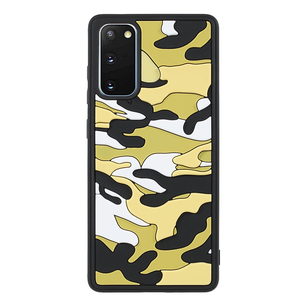 Stylish Rugged Camouflage Pattern Anti-fall TPU Phone Cover Case for Samsung Galaxy S20 FE/S20 FE 5G/S20 Lite/S20 FE 2022 - Yellow