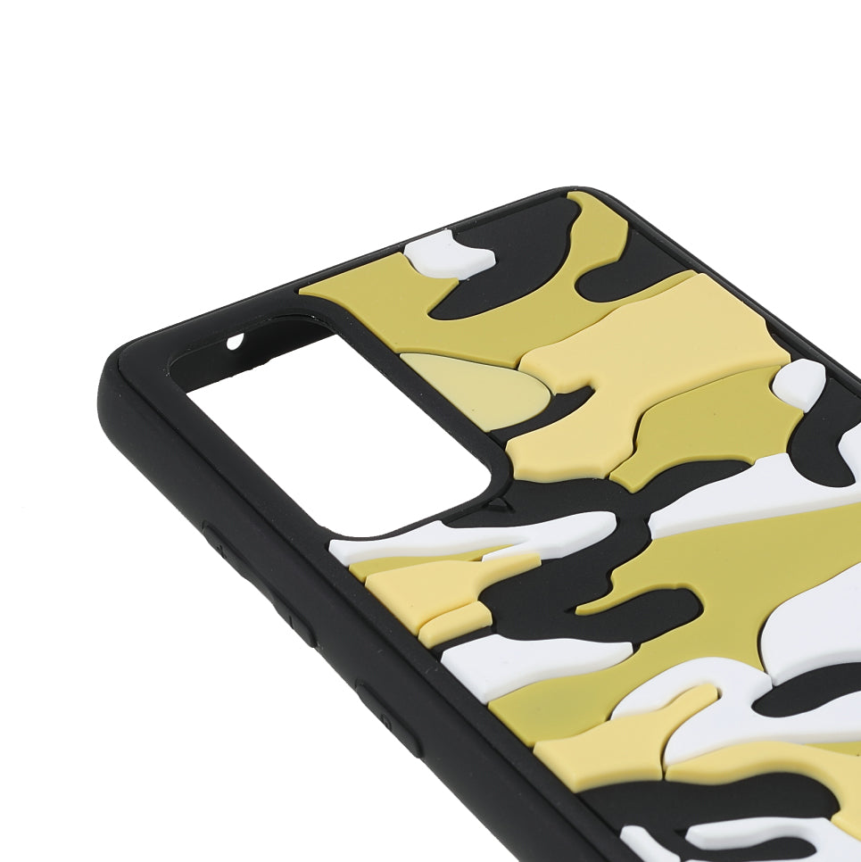 Stylish Rugged Camouflage Pattern Anti-fall TPU Phone Cover Case for Samsung Galaxy S20 FE/S20 FE 5G/S20 Lite/S20 FE 2022 - Yellow