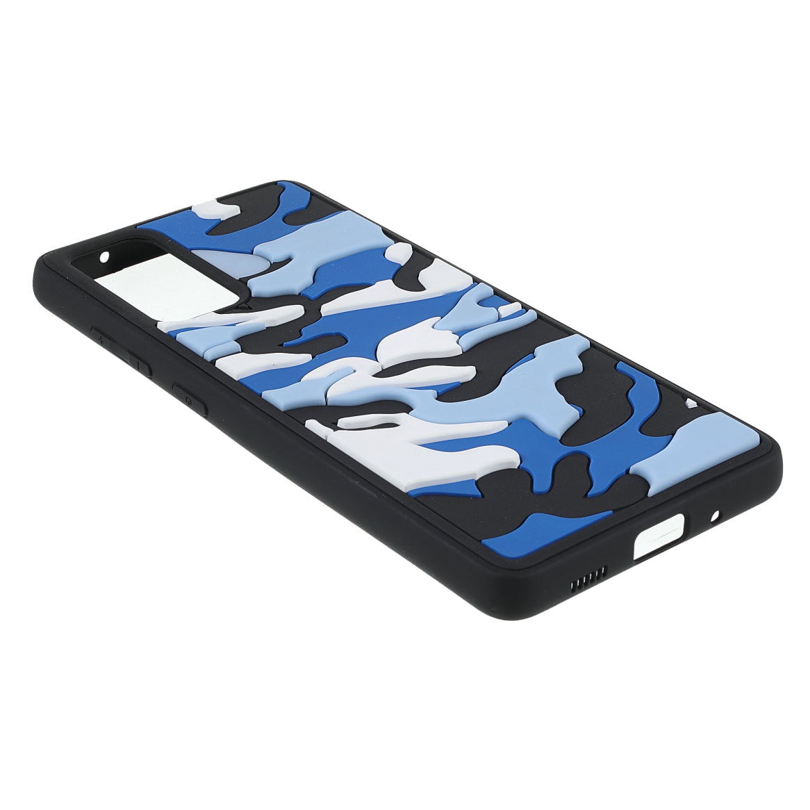 Stylish Rugged Camouflage Pattern Anti-fall TPU Phone Cover Case for Samsung Galaxy S20 FE/S20 FE 5G/S20 Lite/S20 FE 2022 - Blue