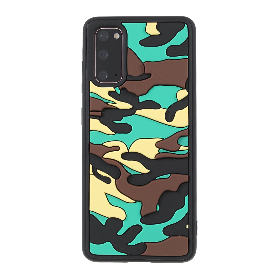 Scratch Resistant Rugged Camouflage Pattern Anti-fall TPU Phone Cover Case for Samsung Galaxy S20 4G/S20 5G - Green