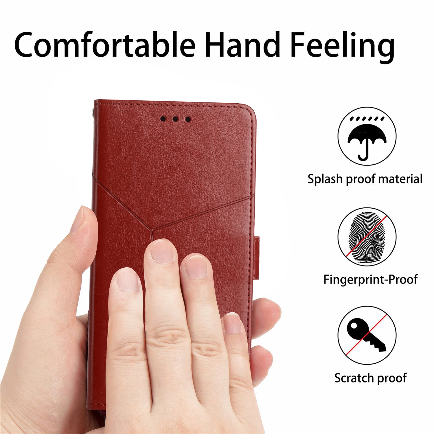 Imprinting Y-shaped Line Shockproof PU Leather Wallet Phone Case Cover with Lanyard for Samsung Galaxy S20 4G/S20 5G - Wine Red