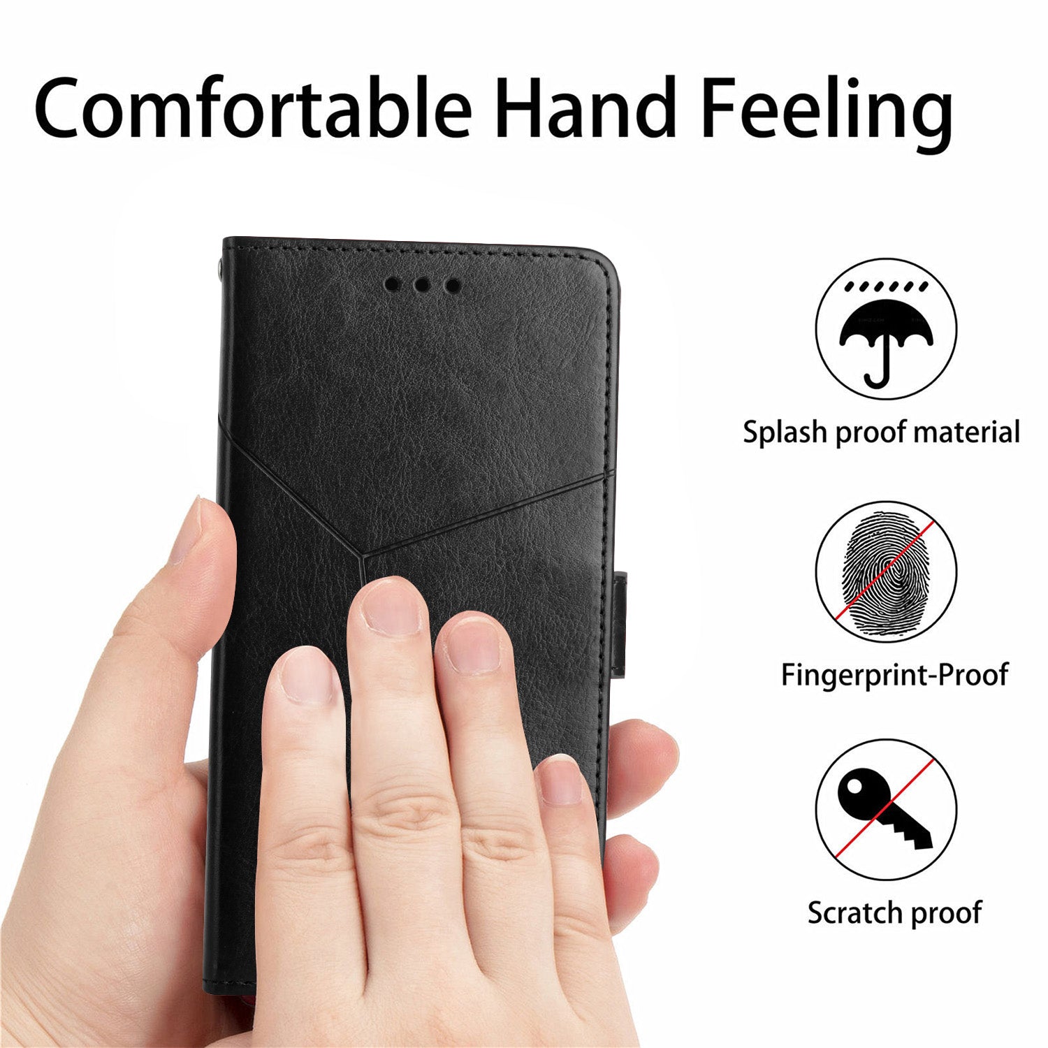 Drop-resistant Imprinting Y-shaped Line Wallet Stand Leather Protective Phone Shell Cover for Samsung Galaxy S20 FE/S20 FE 5G/S20 Lite/S20 FE 2022 - Black