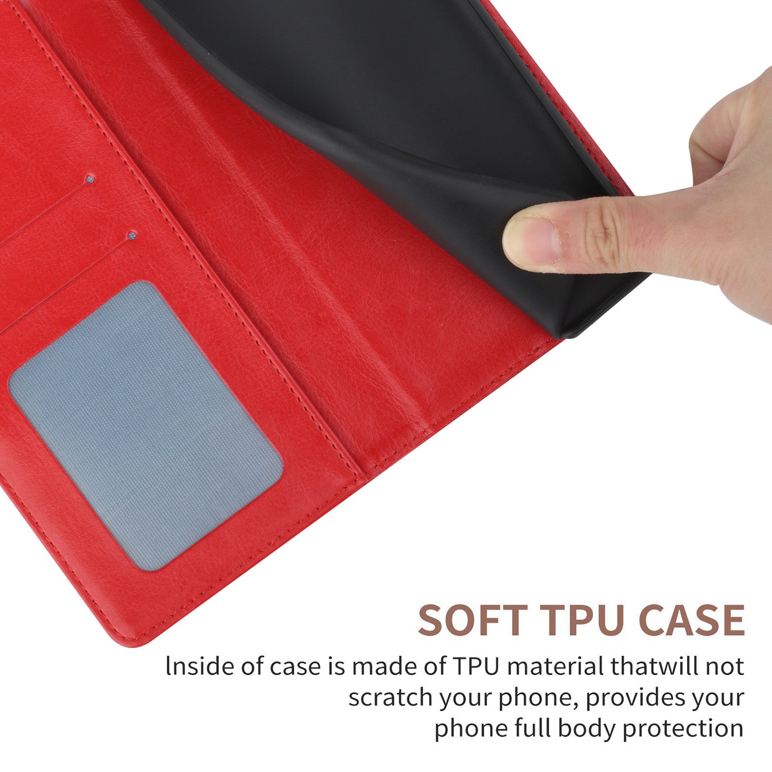 Y-shaped Line Imprinting Shock-absorbed PU Leather Phone Wallet Shell Stand Cover for Samsung Galaxy S20 Plus 4G/5G - Red