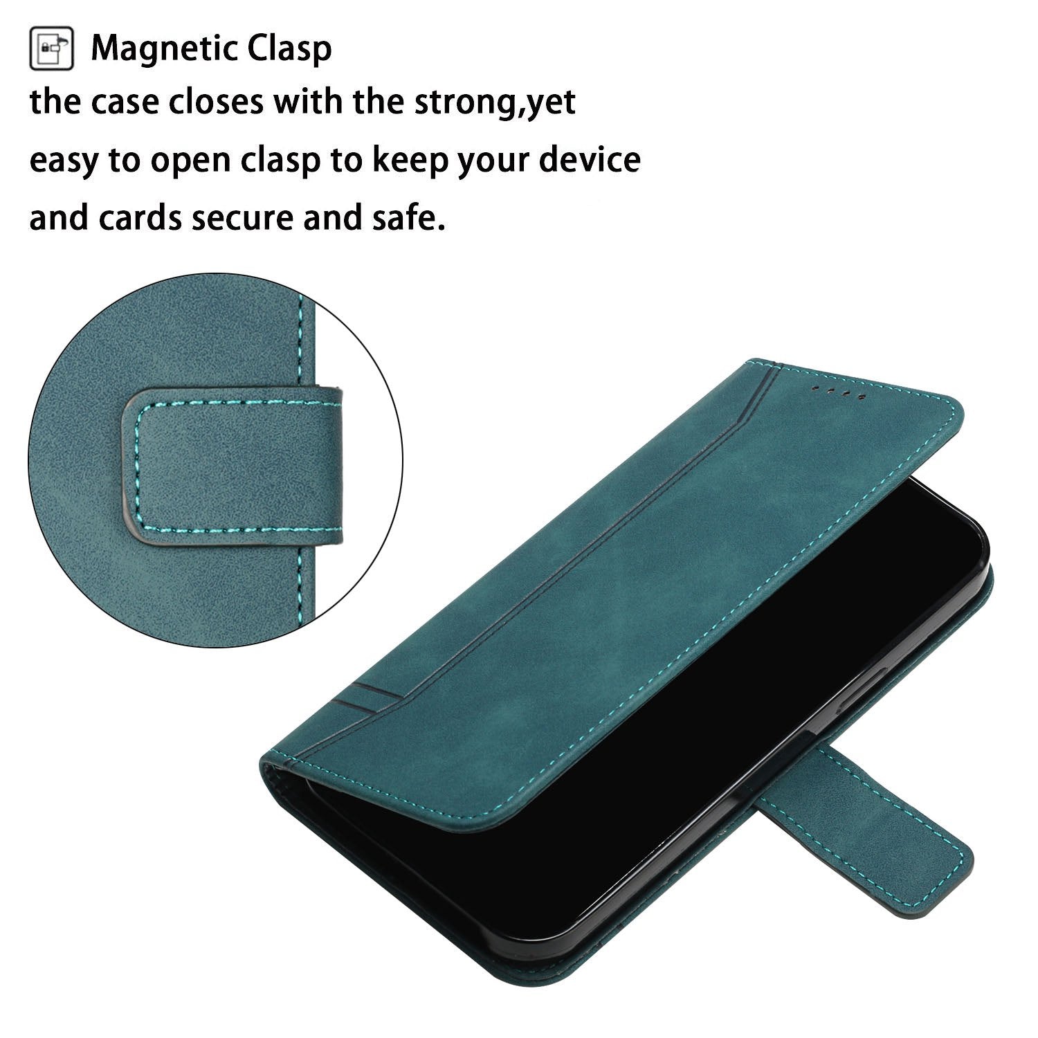 003 Series Imprinting Heart Shape Folio Flip Stand Skin-touch Leather Wallet Protective Case with Strap for Samsung Galaxy S20 Ultra - Green