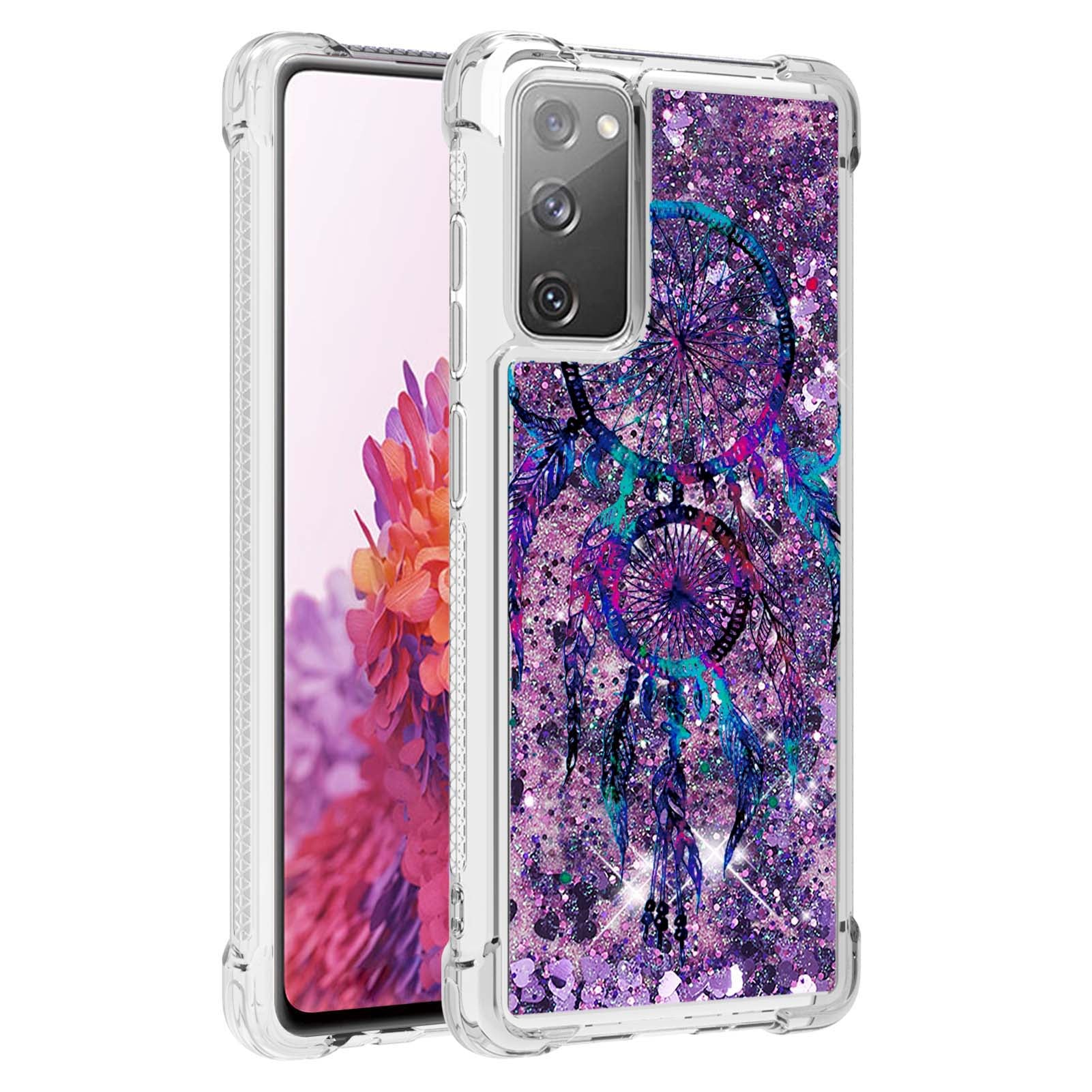 Quicksand Moving Bling Glitter Pattern Printing Clear Soft TPU Phone Case for Samsung Galaxy S20 FE 2022/S20 FE/S20 FE 5G/S20 Lite - Wind Chimes