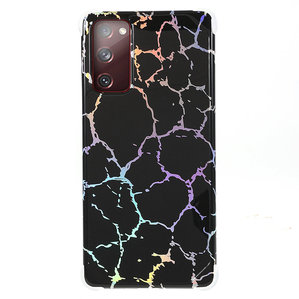 Laser Marble IMD TPU + PC Fall Protection Mobile Phone Case Cover for Samsung Galaxy S20 FE 2022/S20 FE/S20 FE 5G/S20 Lite - CF1