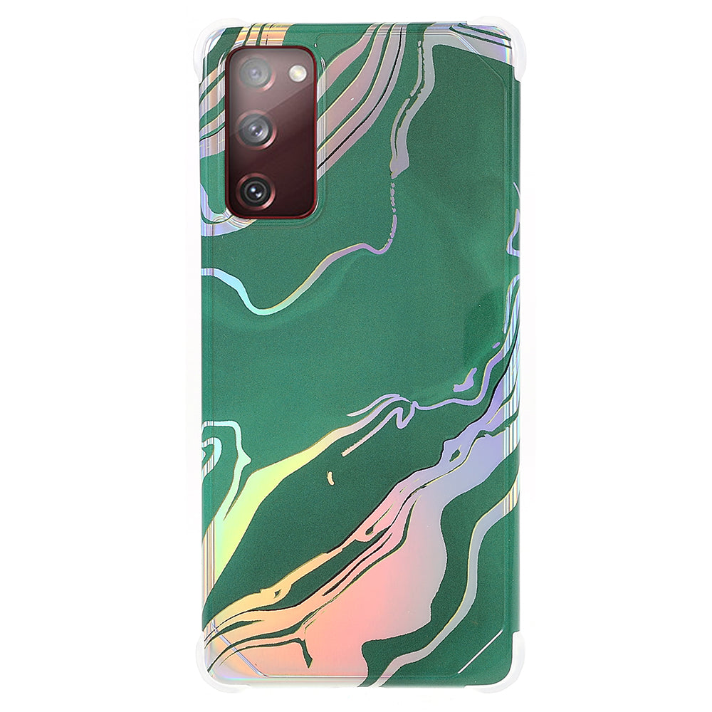 Laser Marble IMD TPU + PC Fall Protection Mobile Phone Case Cover for Samsung Galaxy S20 FE 2022/S20 FE/S20 FE 5G/S20 Lite - CF6