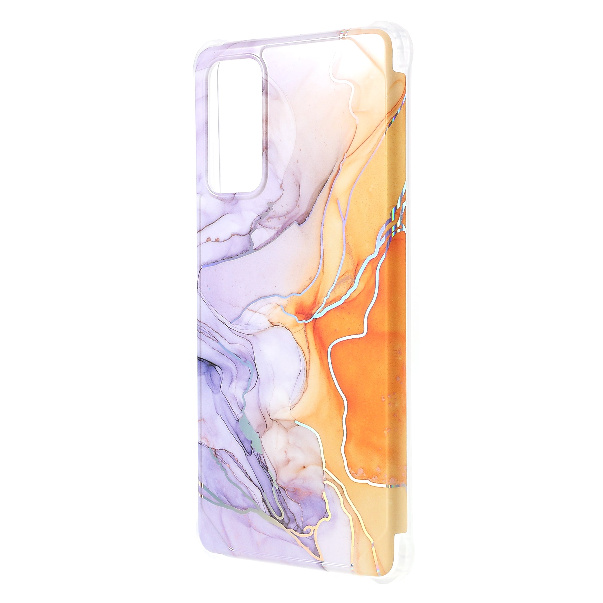 Laser Marble IMD TPU + PC Fall Protection Mobile Phone Case Cover for Samsung Galaxy S20 FE 2022/S20 FE/S20 FE 5G/S20 Lite - CF4