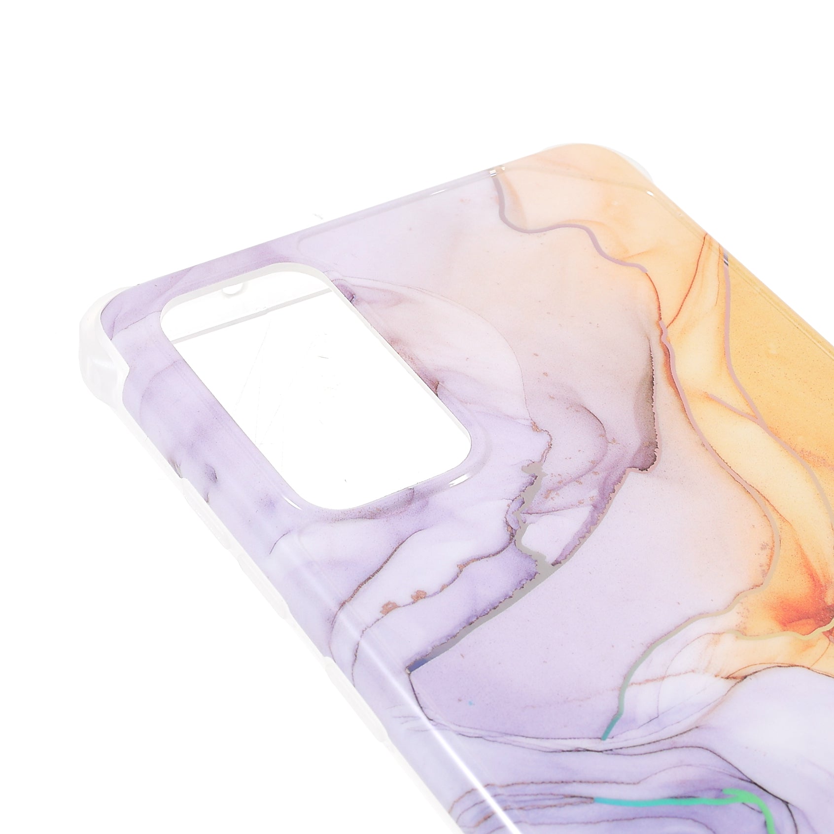 Laser Marble IMD TPU + PC Fall Protection Mobile Phone Case Cover for Samsung Galaxy S20 FE 2022/S20 FE/S20 FE 5G/S20 Lite - CF4