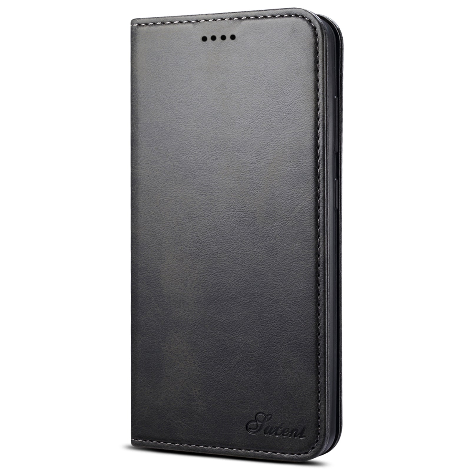 SUTENI Stand Wallet Full Protection Leather Case Phone Cover for Samsung Galaxy S20 4G/S20 5G - Black