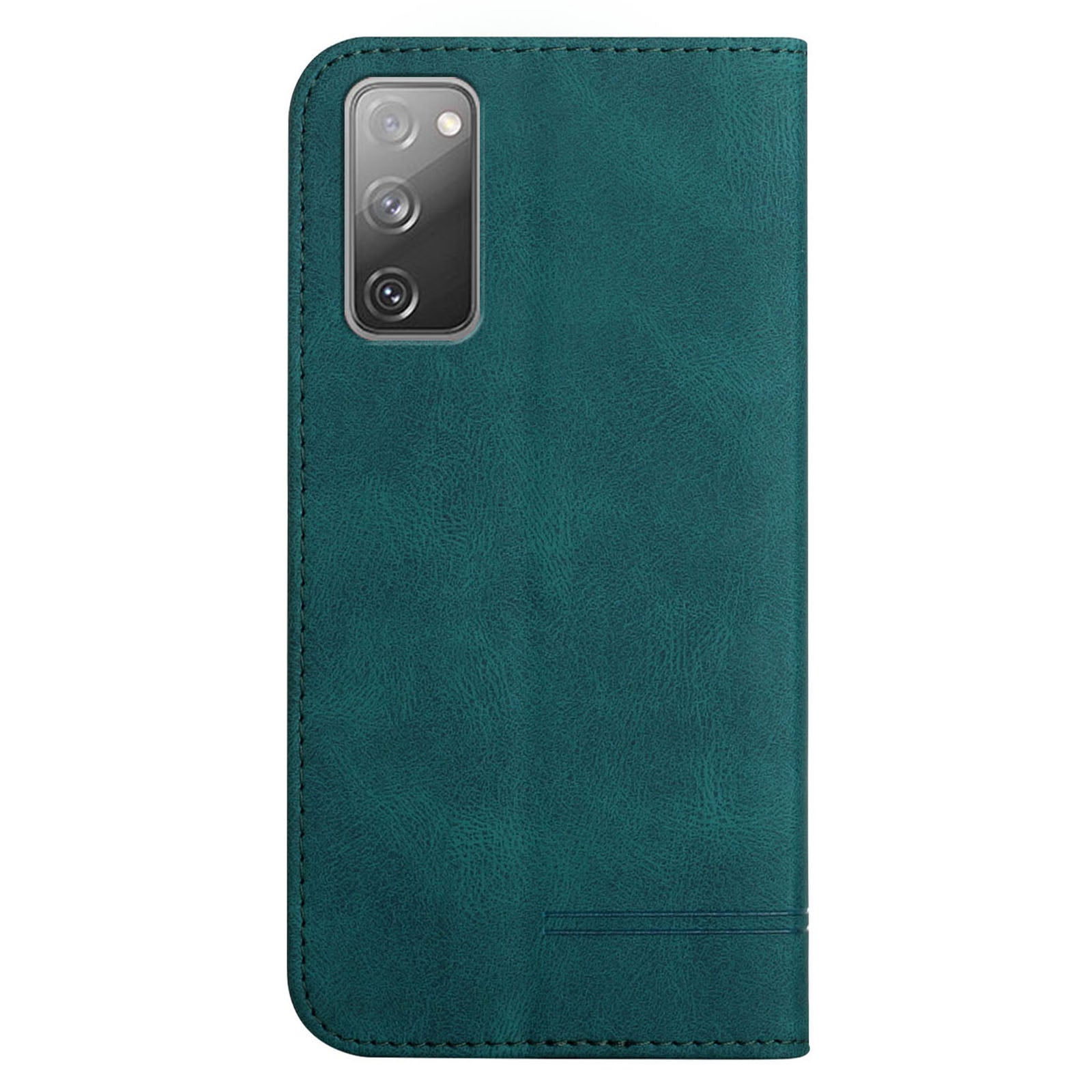 Foldable Stand Magnetic Auto Closure Leather Phone Case with Wallet for Samsung Galaxy S20 FE 2022/S20 FE/S20 FE 5G/S20 Lite - Green