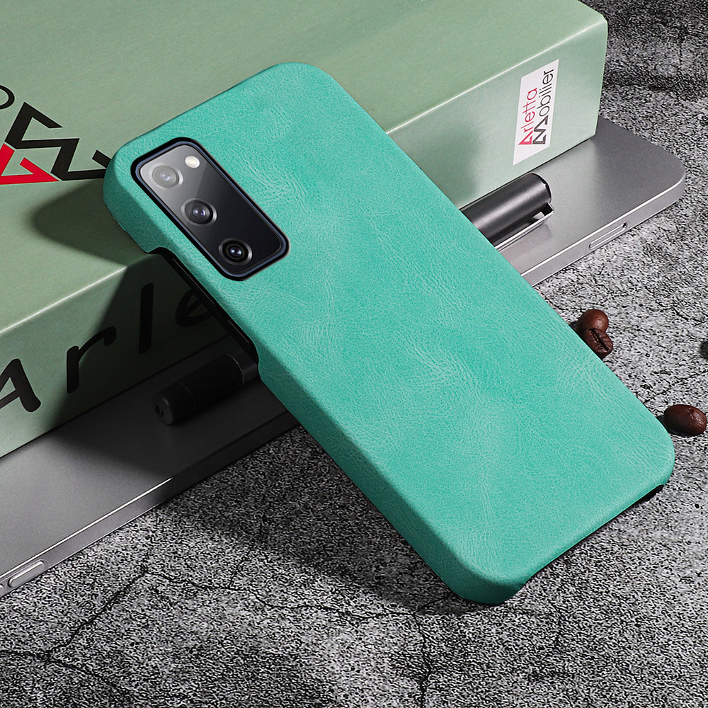 Fall Protection PU Leather + PC Protective Phone Cover Case for Samsung Galaxy S20 FE 2022/S20 FE/S20 FE 5G /S20 Fan Edition 5G/S20 Fan Edition 4G/S20 Lite - Matcha Green