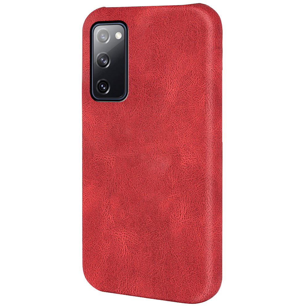 Fall Protection PU Leather + PC Protective Phone Cover Case for Samsung Galaxy S20 FE 2022/S20 FE/S20 FE 5G /S20 Fan Edition 5G/S20 Fan Edition 4G/S20 Lite - Red