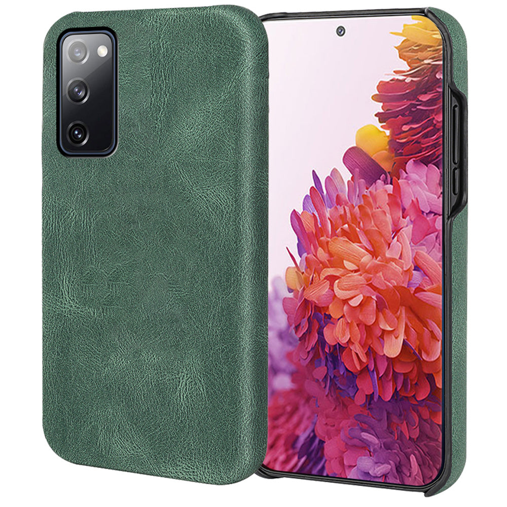 Fall Protection PU Leather + PC Protective Phone Cover Case for Samsung Galaxy S20 FE 2022/S20 FE/S20 FE 5G /S20 Fan Edition 5G/S20 Fan Edition 4G/S20 Lite - Green