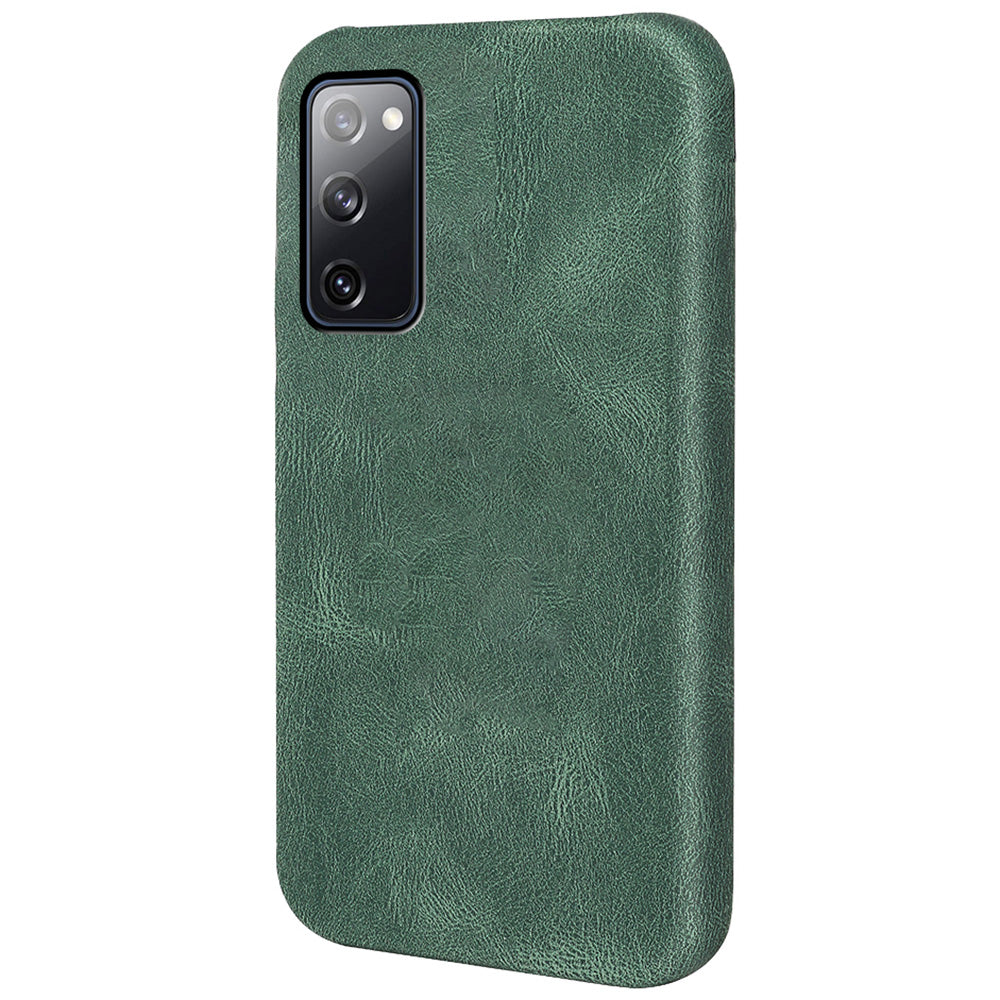 Fall Protection PU Leather + PC Protective Phone Cover Case for Samsung Galaxy S20 FE 2022/S20 FE/S20 FE 5G /S20 Fan Edition 5G/S20 Fan Edition 4G/S20 Lite - Green