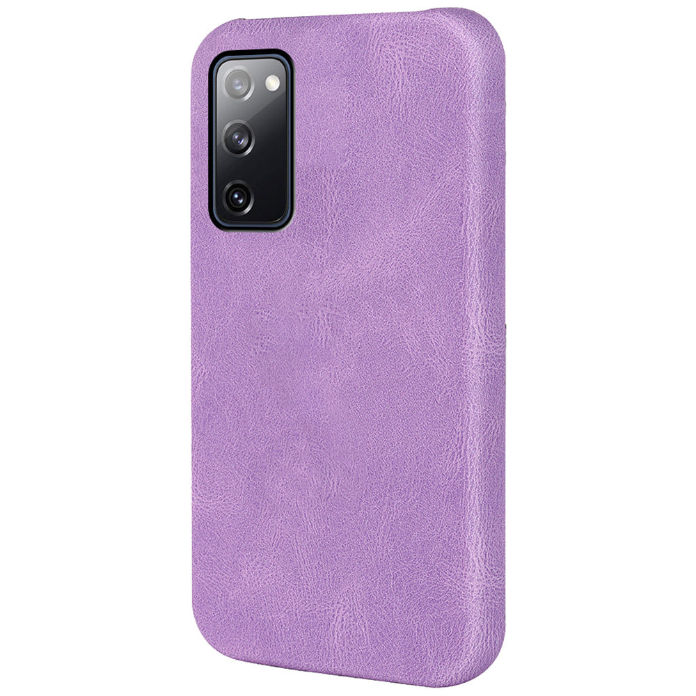 Fall Protection PU Leather + PC Protective Phone Cover Case for Samsung Galaxy S20 FE 2022/S20 FE/S20 FE 5G /S20 Fan Edition 5G/S20 Fan Edition 4G/S20 Lite - Purple