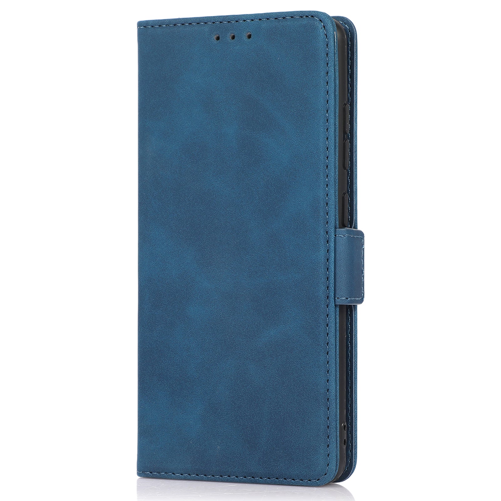 Anti-scratch PU Leather Cover Stand Wallet Protective Phone Case with Strap for Samsung Galaxy S20 FE 2022/S20 FE/S20 FE 5G/S20 Lite - Blue